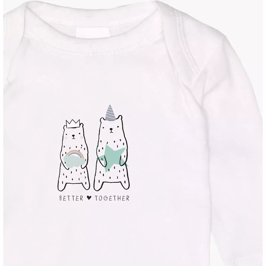 Liliput Langarmbody 2er-Pack Happy day weiß