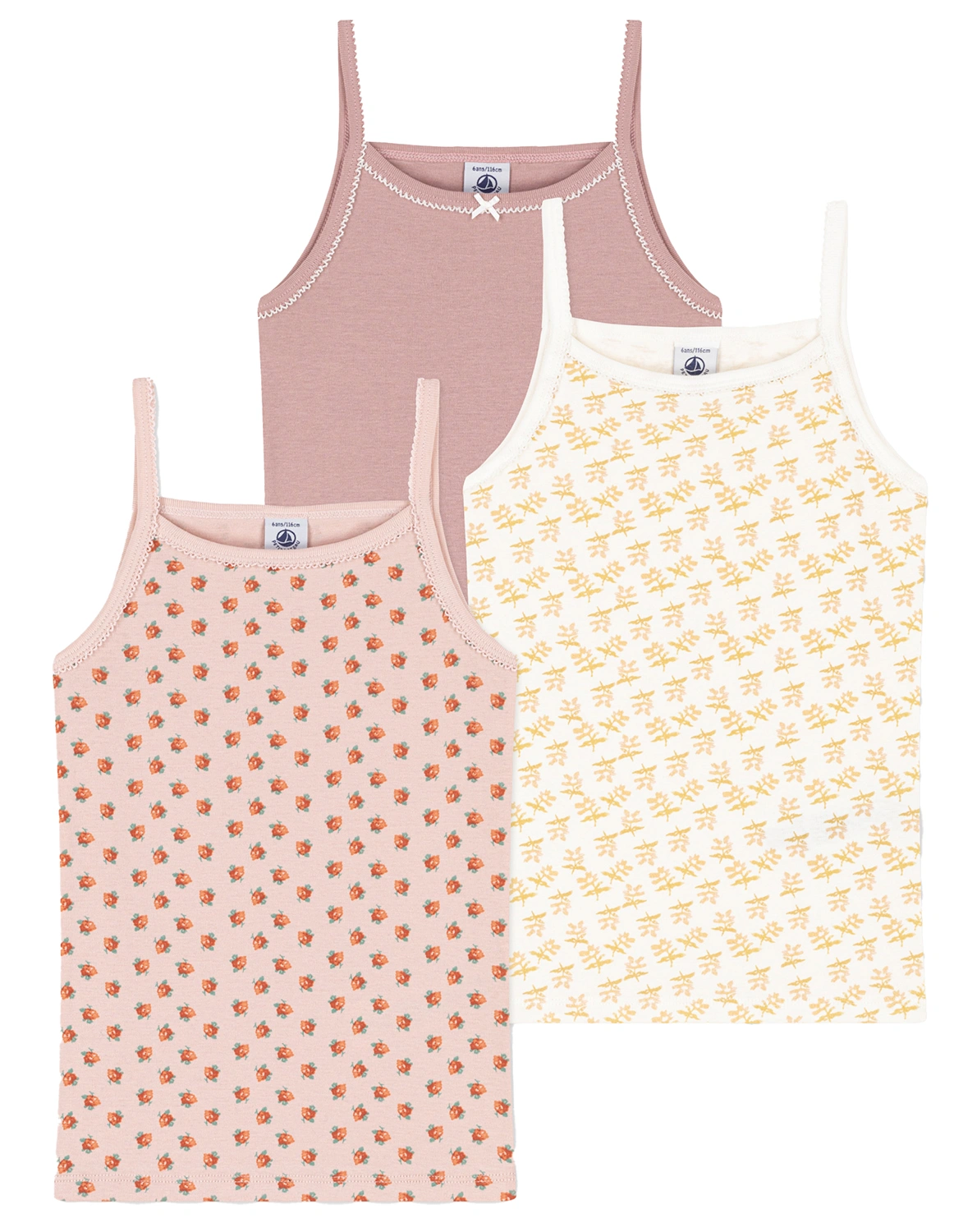 Unterhemd FLEUR 3er Pack in bunt