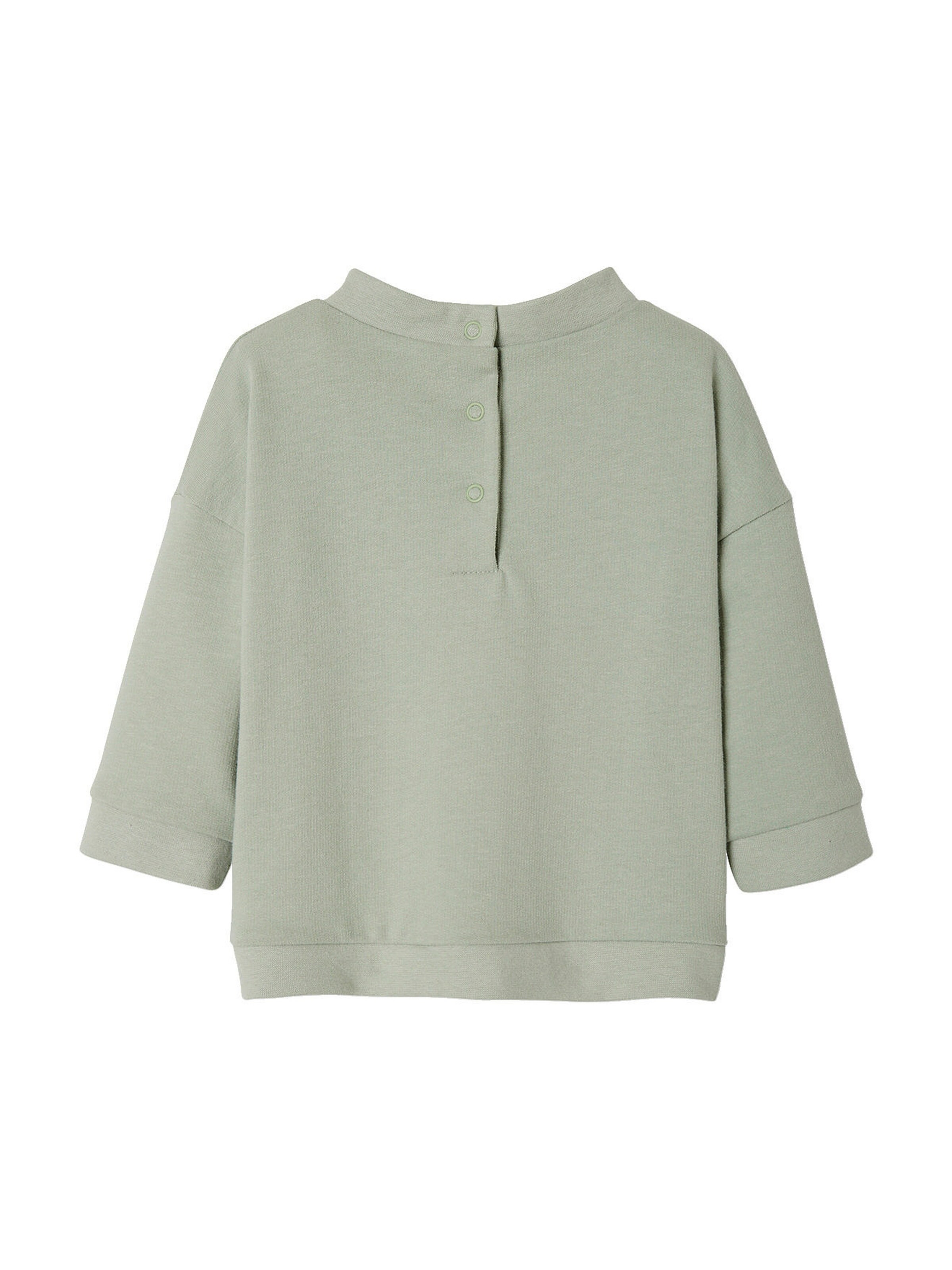 Vertbaudet Baby Sweatshirt MON P'TIT AMOUR graugrün