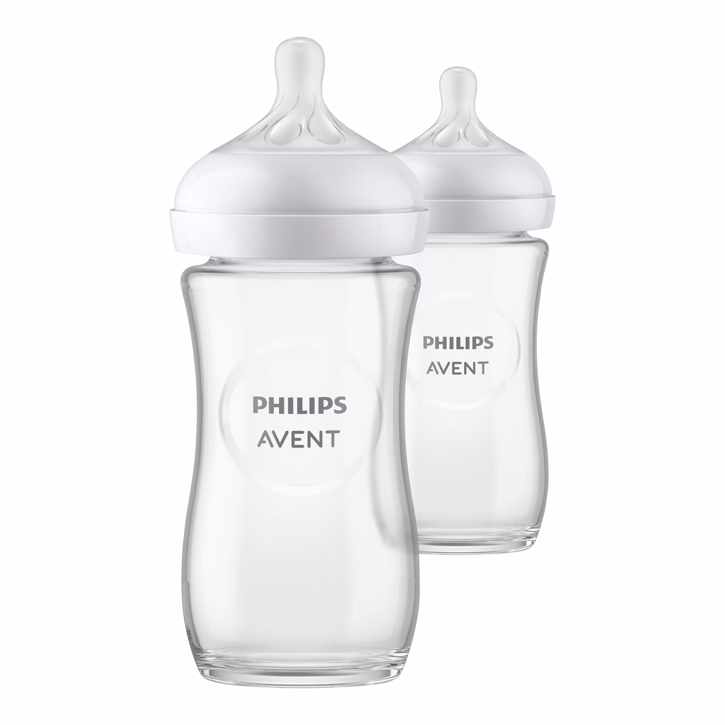 Philips Avent 2er-Pack Babyflasche Natural Response, Glas, 240ml, ab 1M