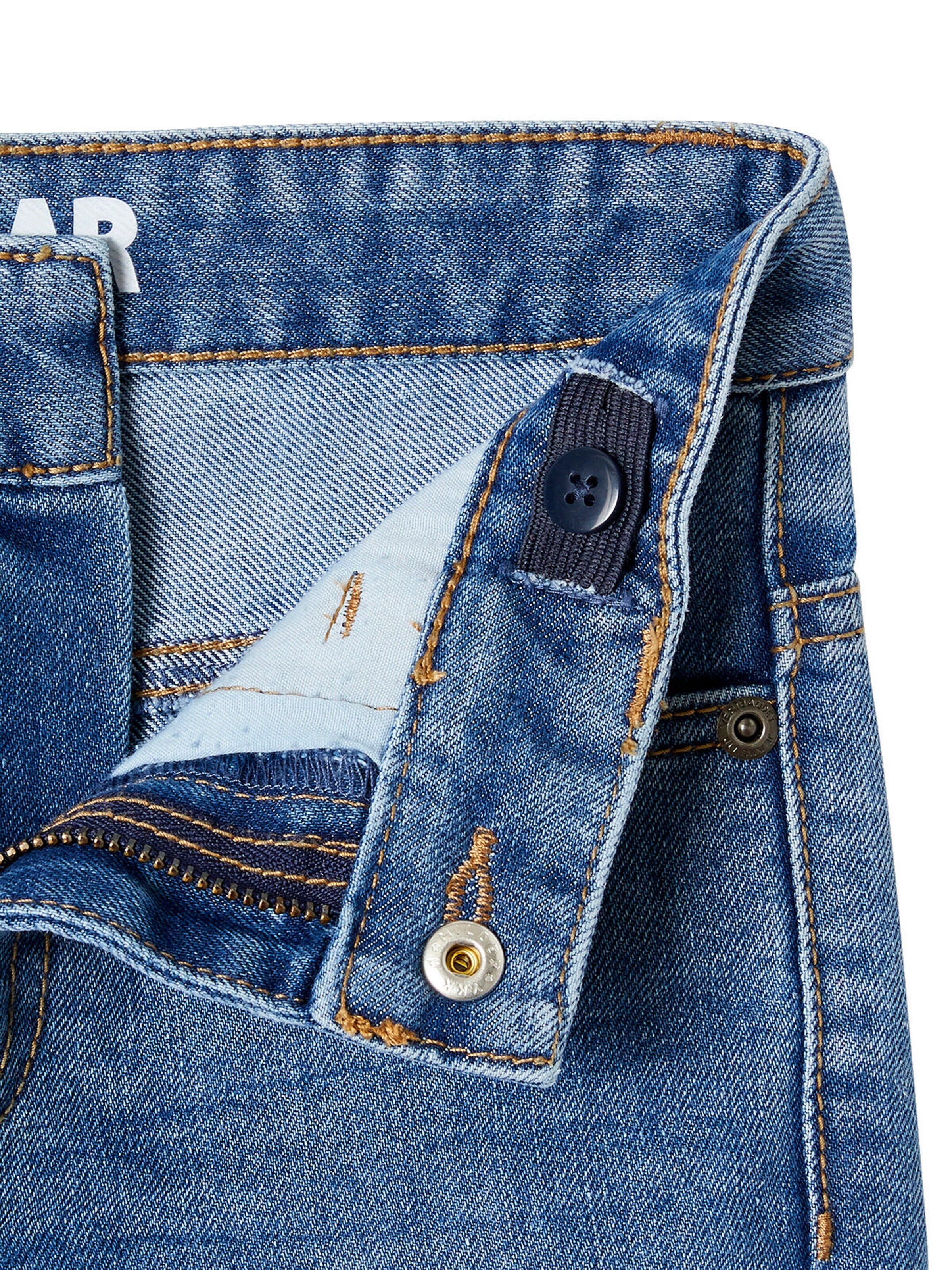Vertbaudet Die UNVERWÜSTLICHE, robuste Jungen Straight-Jeans WATERLESS, Hüftweite SLIM, Bundweite verstellbar blue stone
