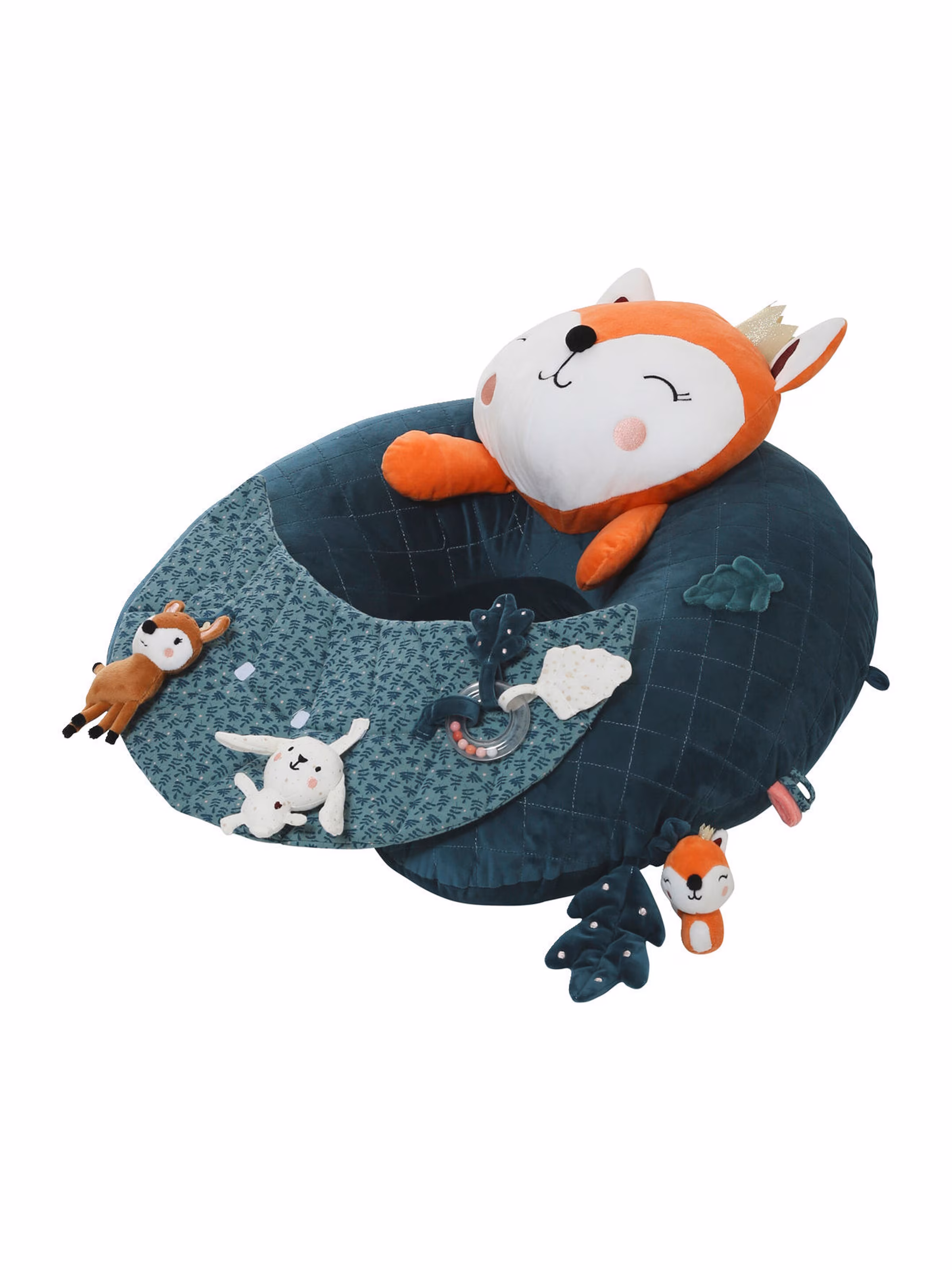 Vertbaudet Baby Activity-Kissen blau/märchenwald
