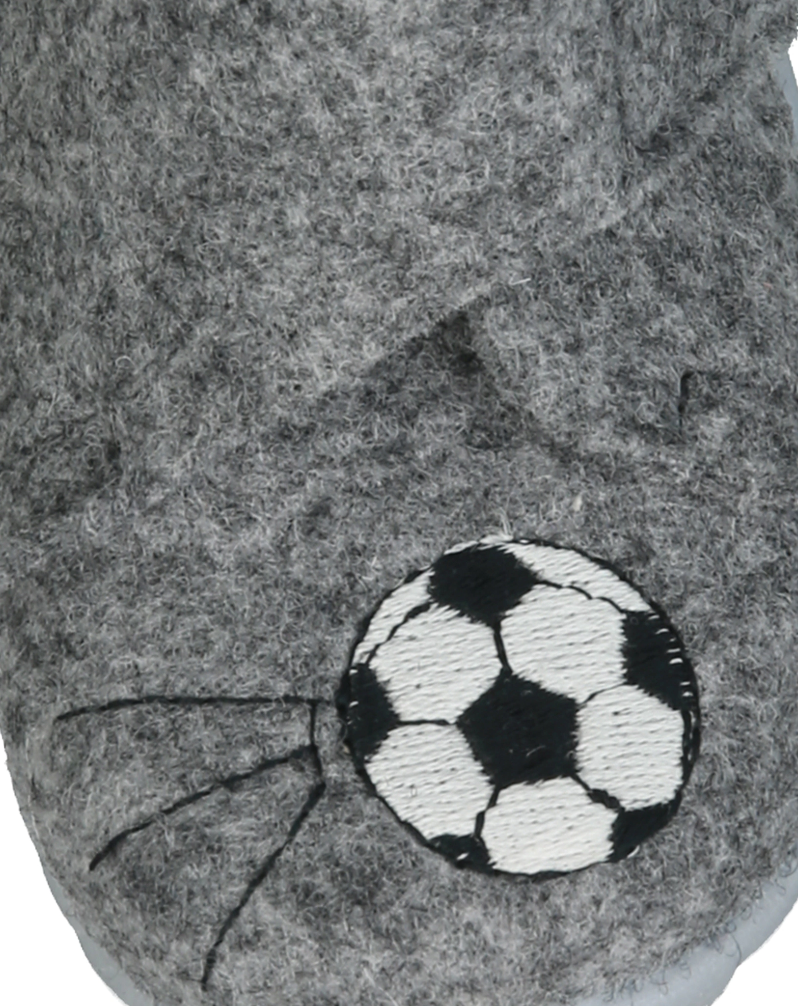 Hausschuhe HAPPY - FUßBALL in grau