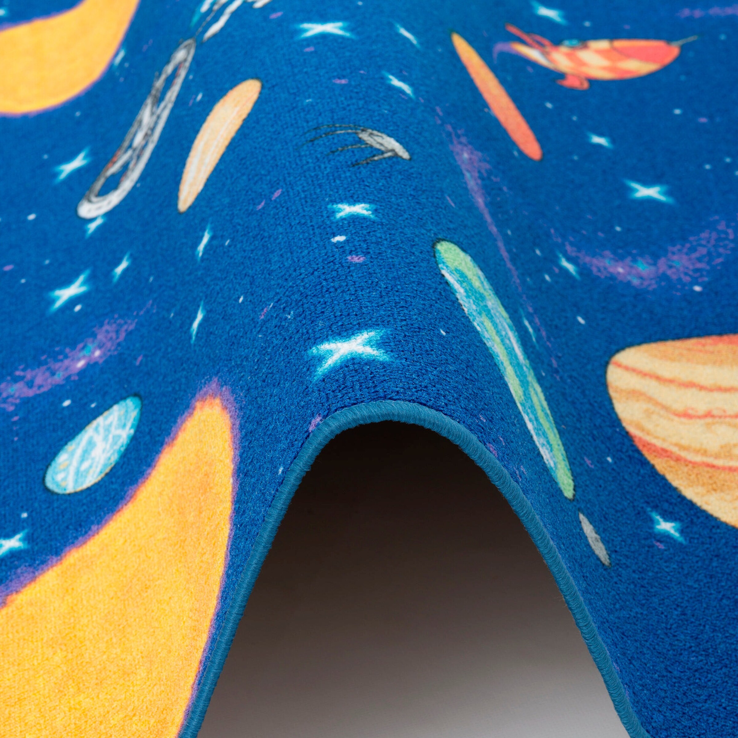 Snapstyle Kinder Spiel Teppich Weltall Blau