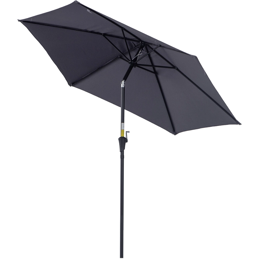 Outsunny Sonnenschirm mit Handkurbel dunkelgrau