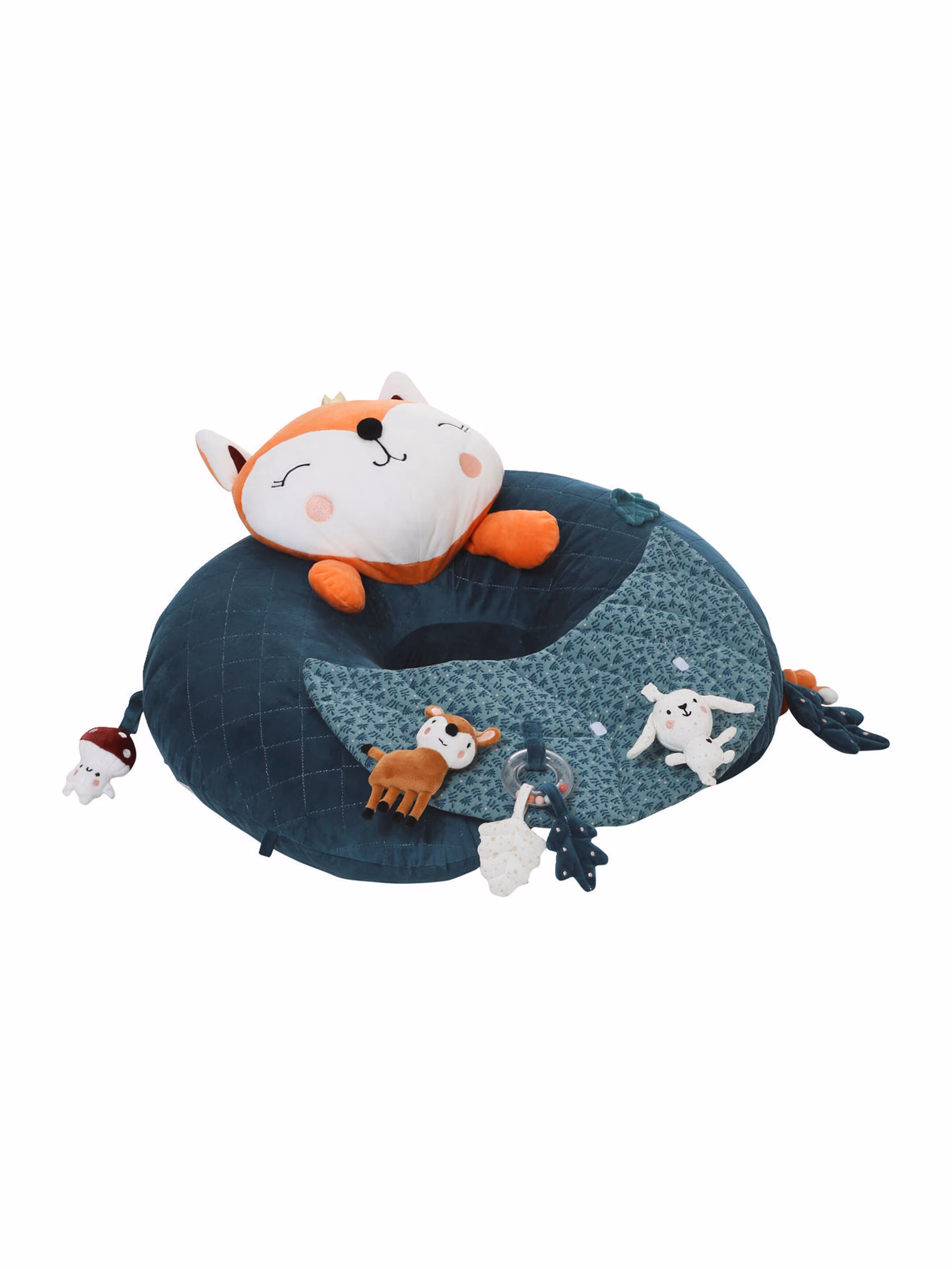 Vertbaudet Baby Activity-Kissen blau/märchenwald