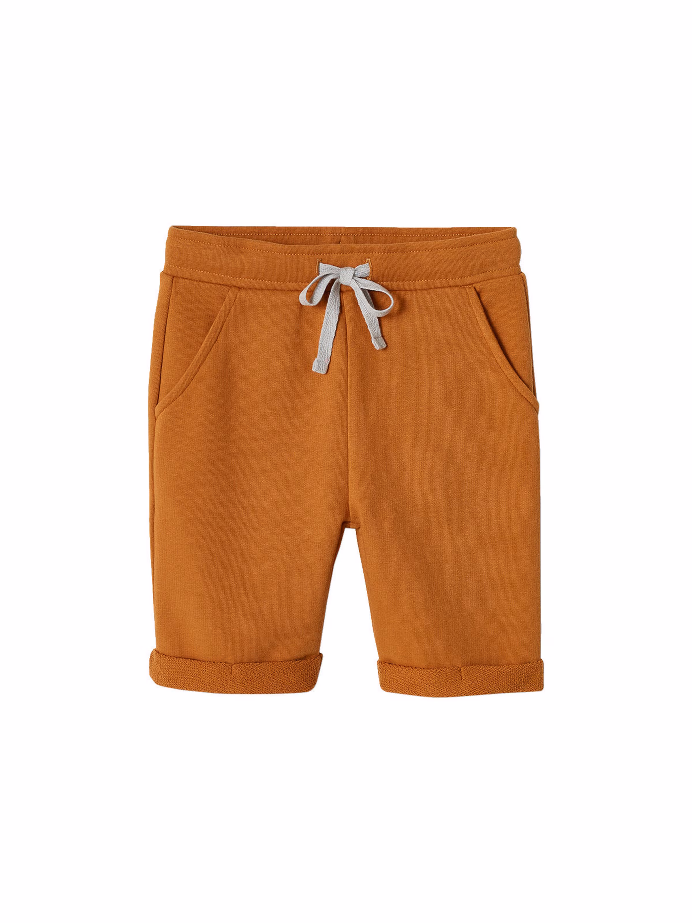 Vertbaudet Jungen Bermudas, Sweatware BASIC, Bundweite verstellbar braun