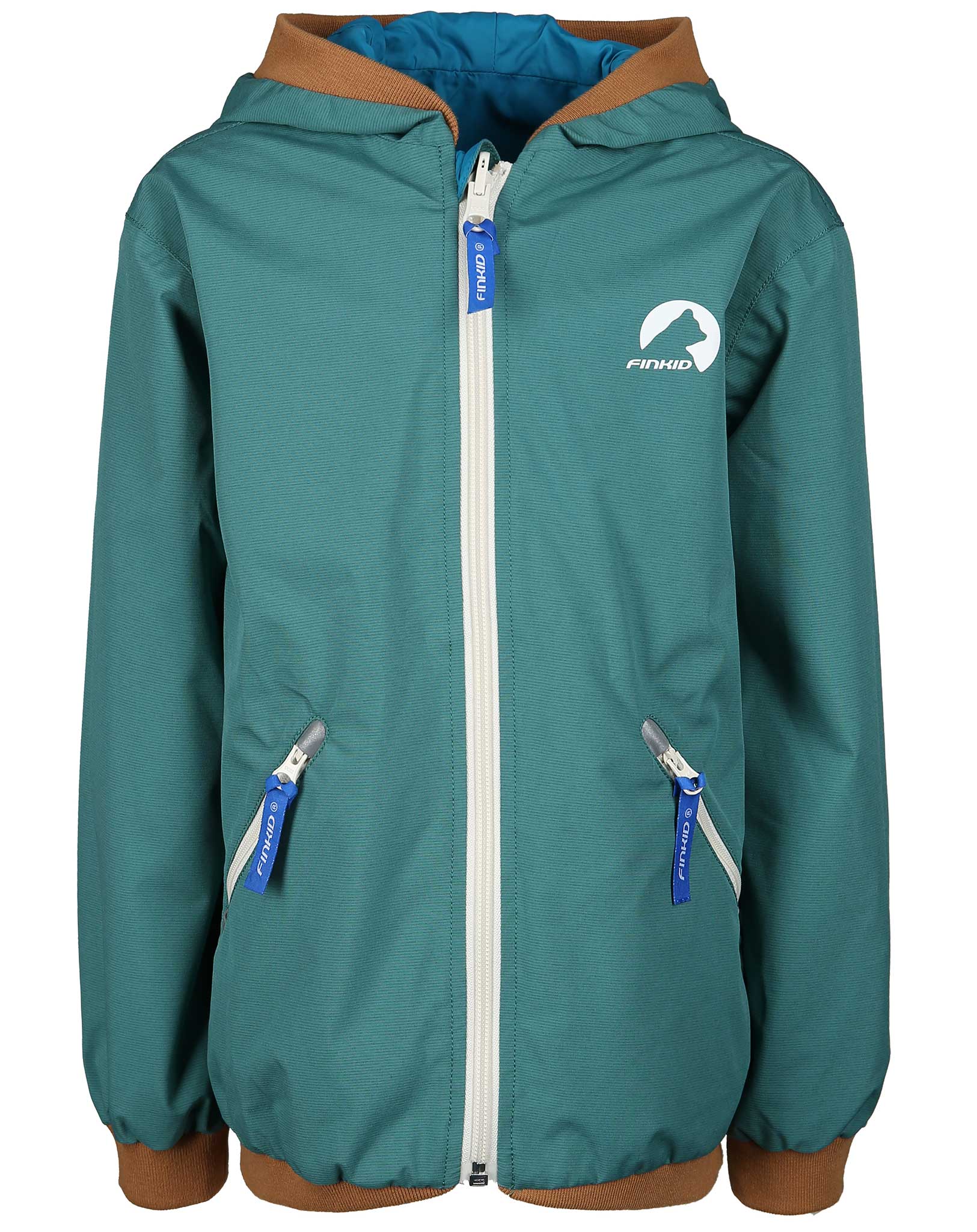 Wende-Regenjacke MUUTUVA in jungle/almond