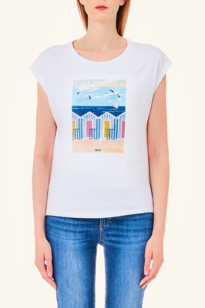 Liu Jo| Damen T-Shirt mit Strass