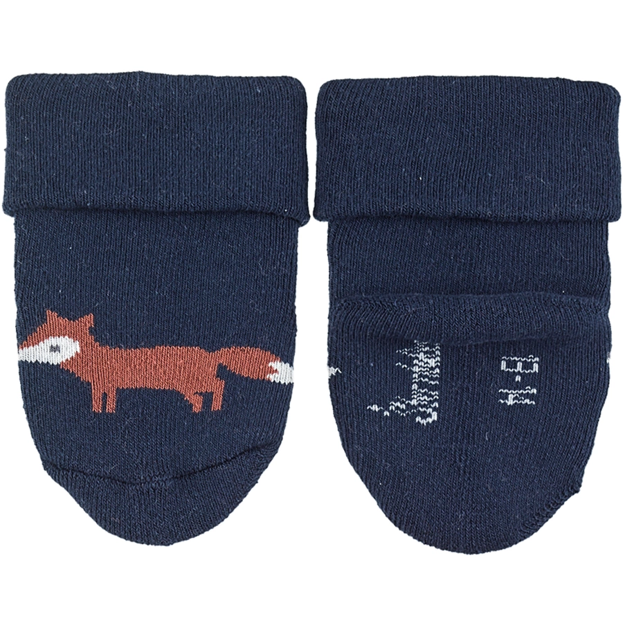 Sterntaler Baby-Söckchen 3er-Pack Waldtiere marine