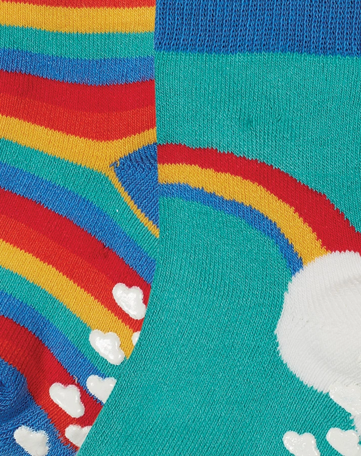 Stopper-Socken GRIPPY - RAINBOW 2er Pack in aqua