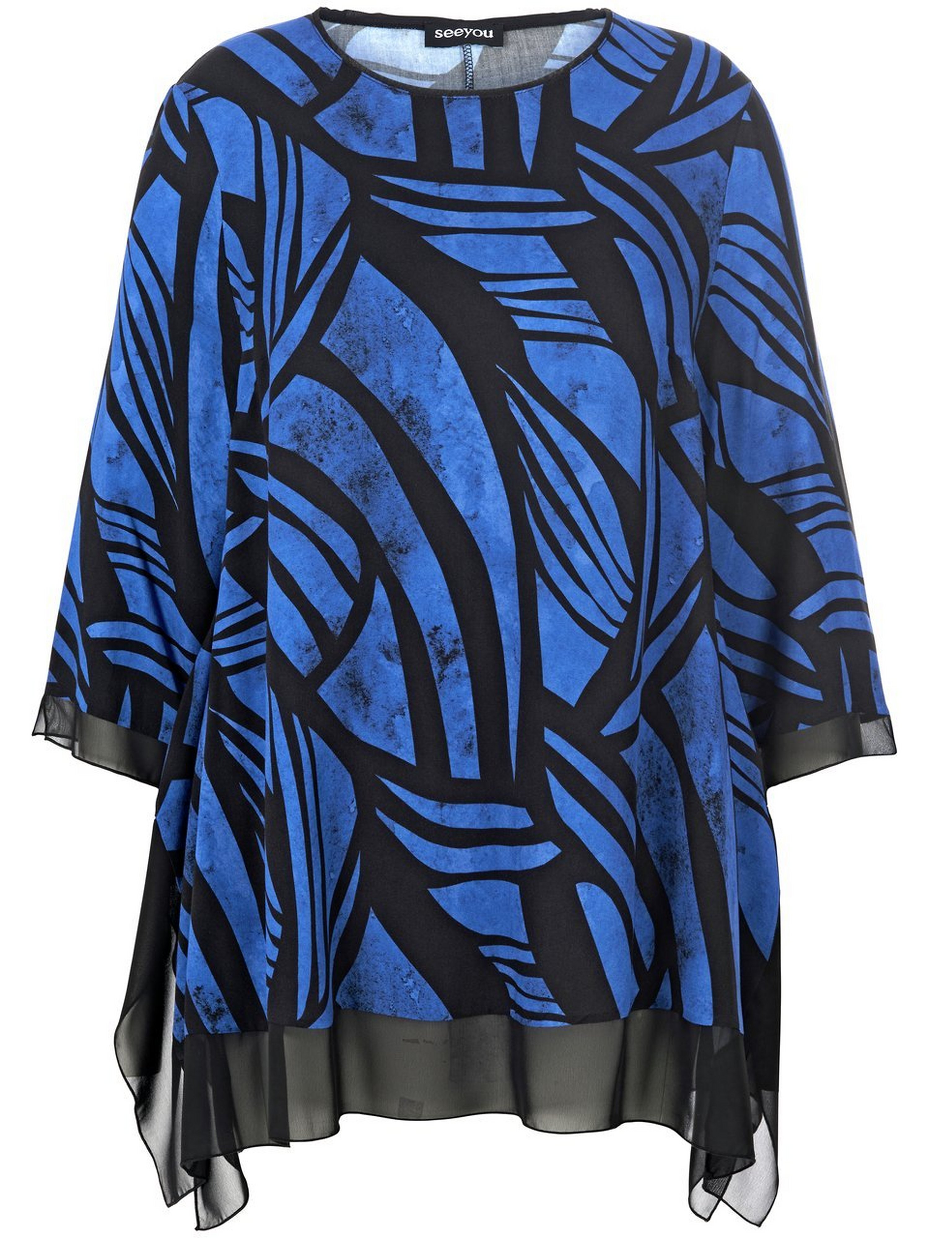 Long-Bluse mit 3/4-Arm