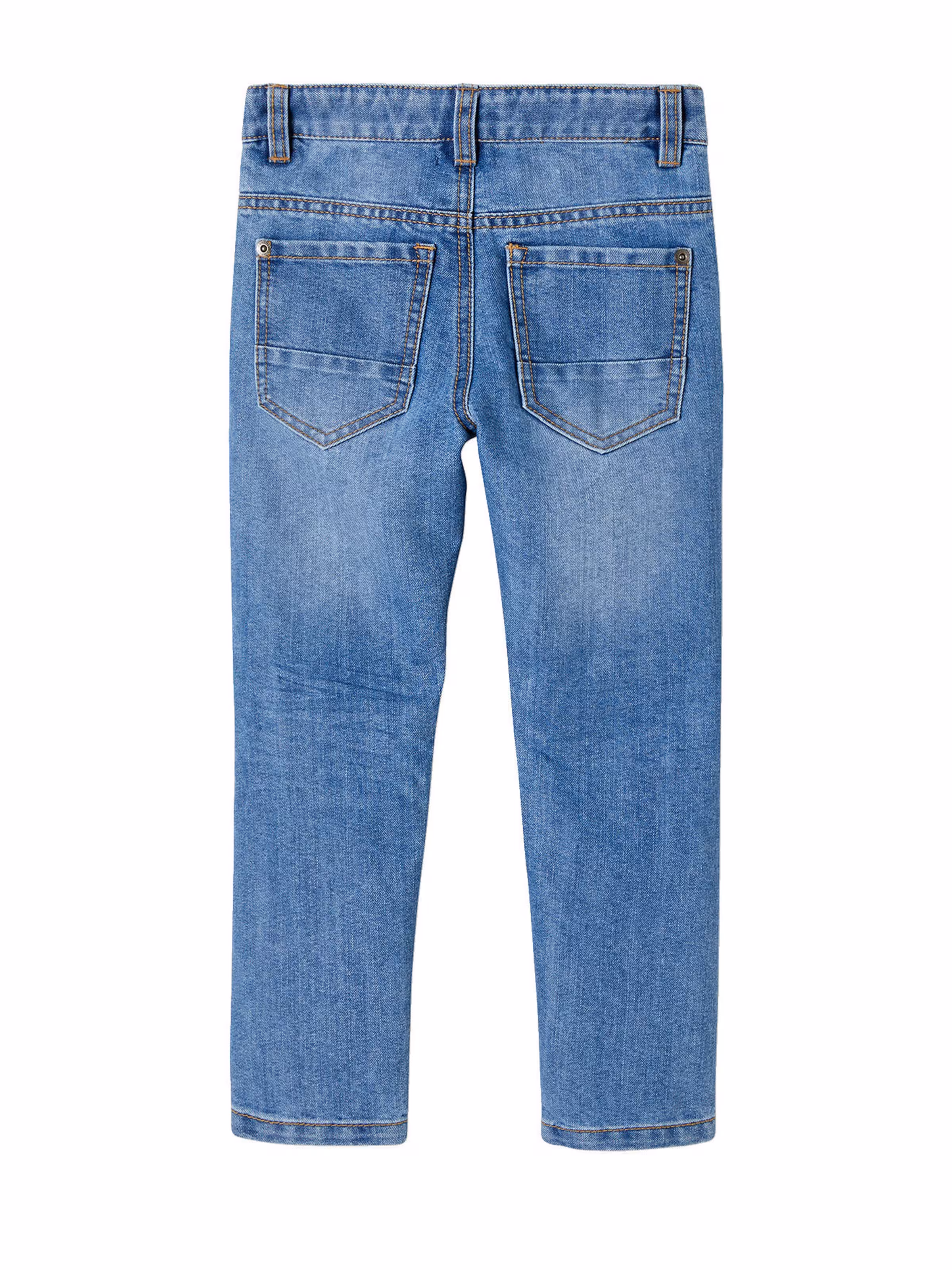 Vertbaudet Die UNVERWÜSTLICHE, robuste Jungen Straight-Jeans WATERLESS, Hüftweite SLIM, Bundweite verstellbar blue stone