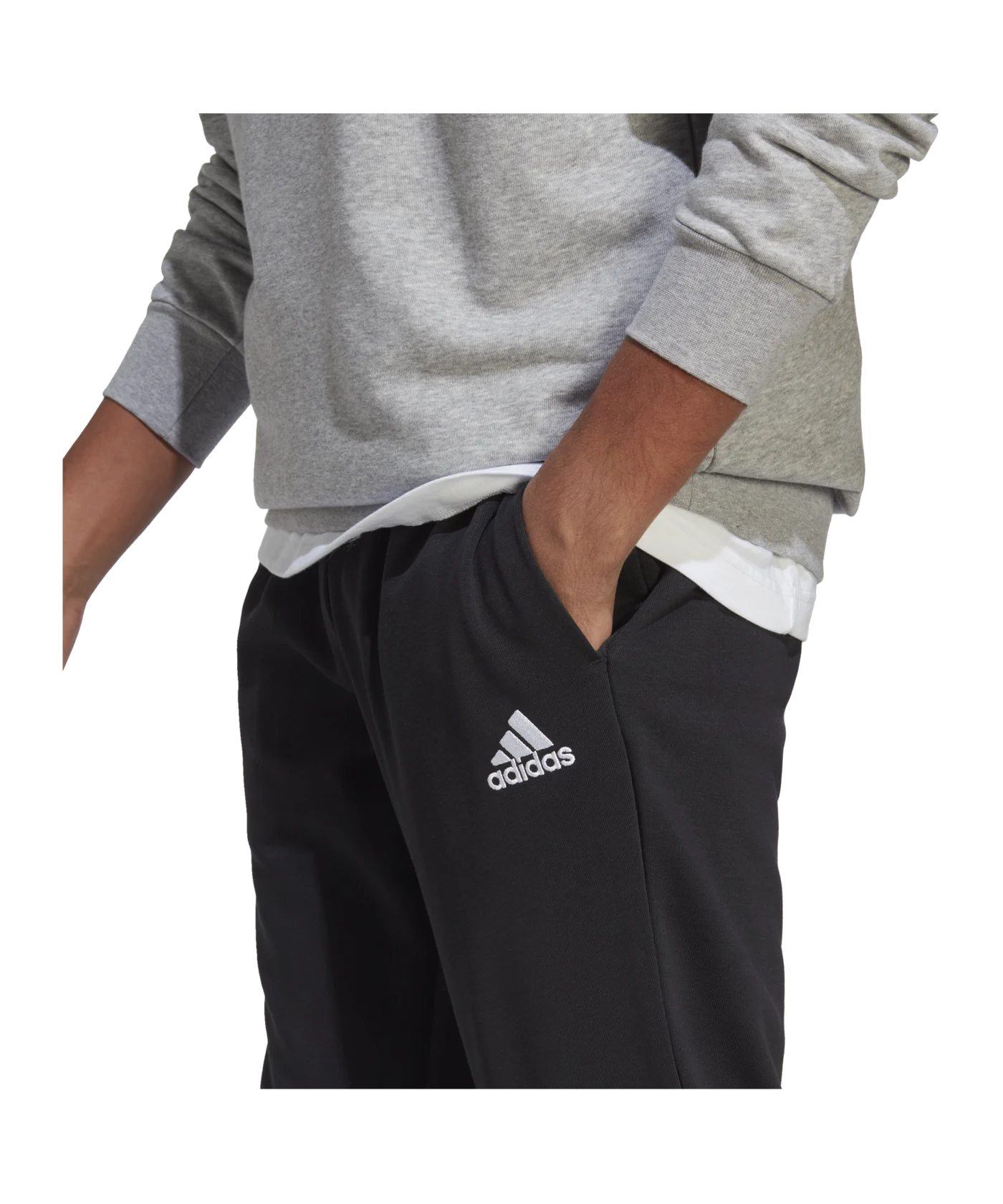 adidas Big Logo Terry Track Suit Grey