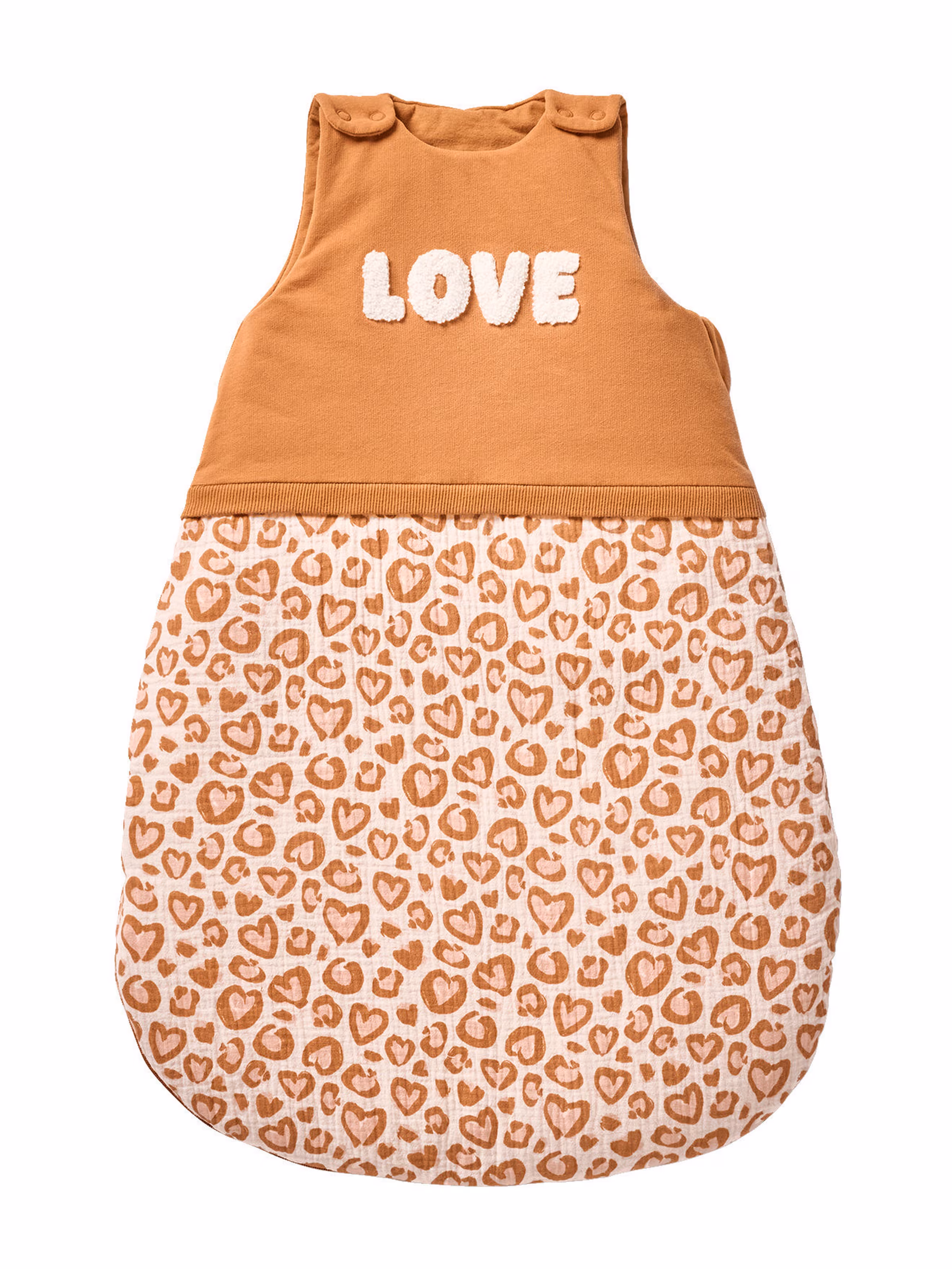 Vertbaudet Baby Schlafsack mit abnehmbaren Ärmeln LOVELY LEO hellbraun