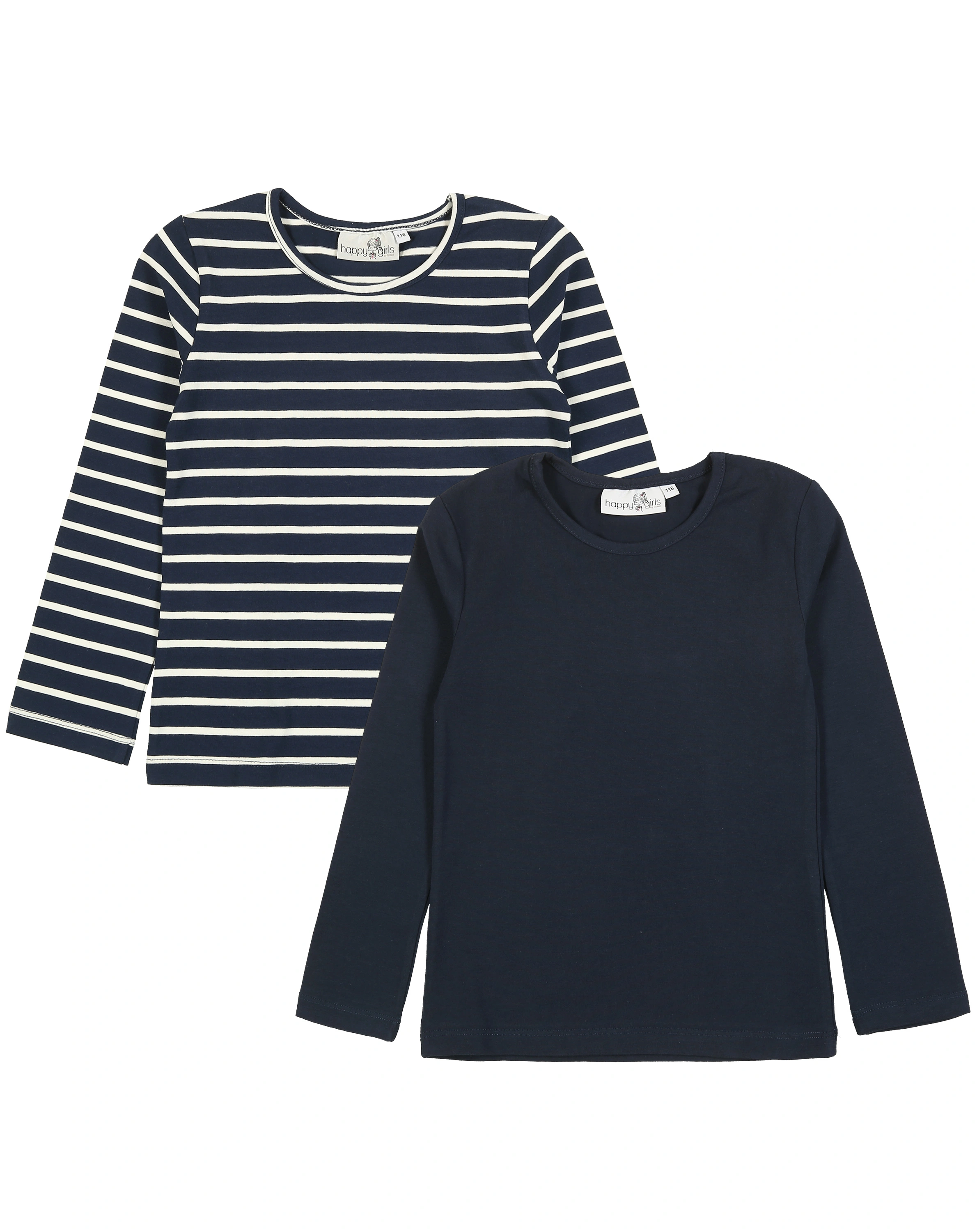 T-Shirt RINGEL 2er-Pack in navy