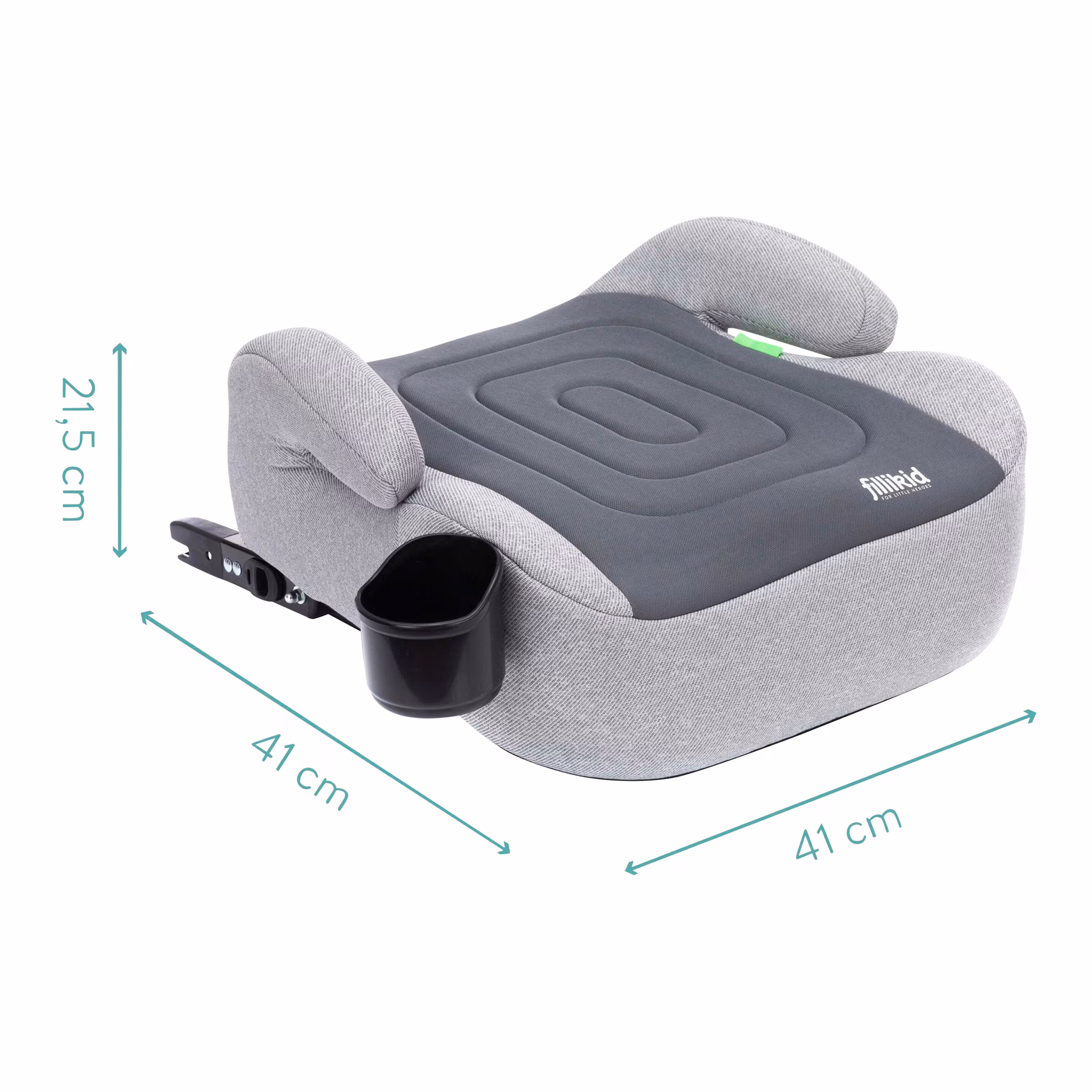 Fillikid Sitzerhöhung mit Isofix i-size schwarz grau