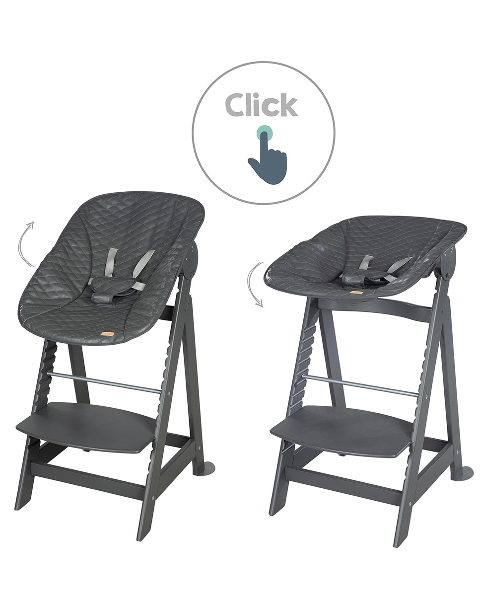 Treppenhochstuhl LUXE 2in1 anthrazit (Farbe: graphite)