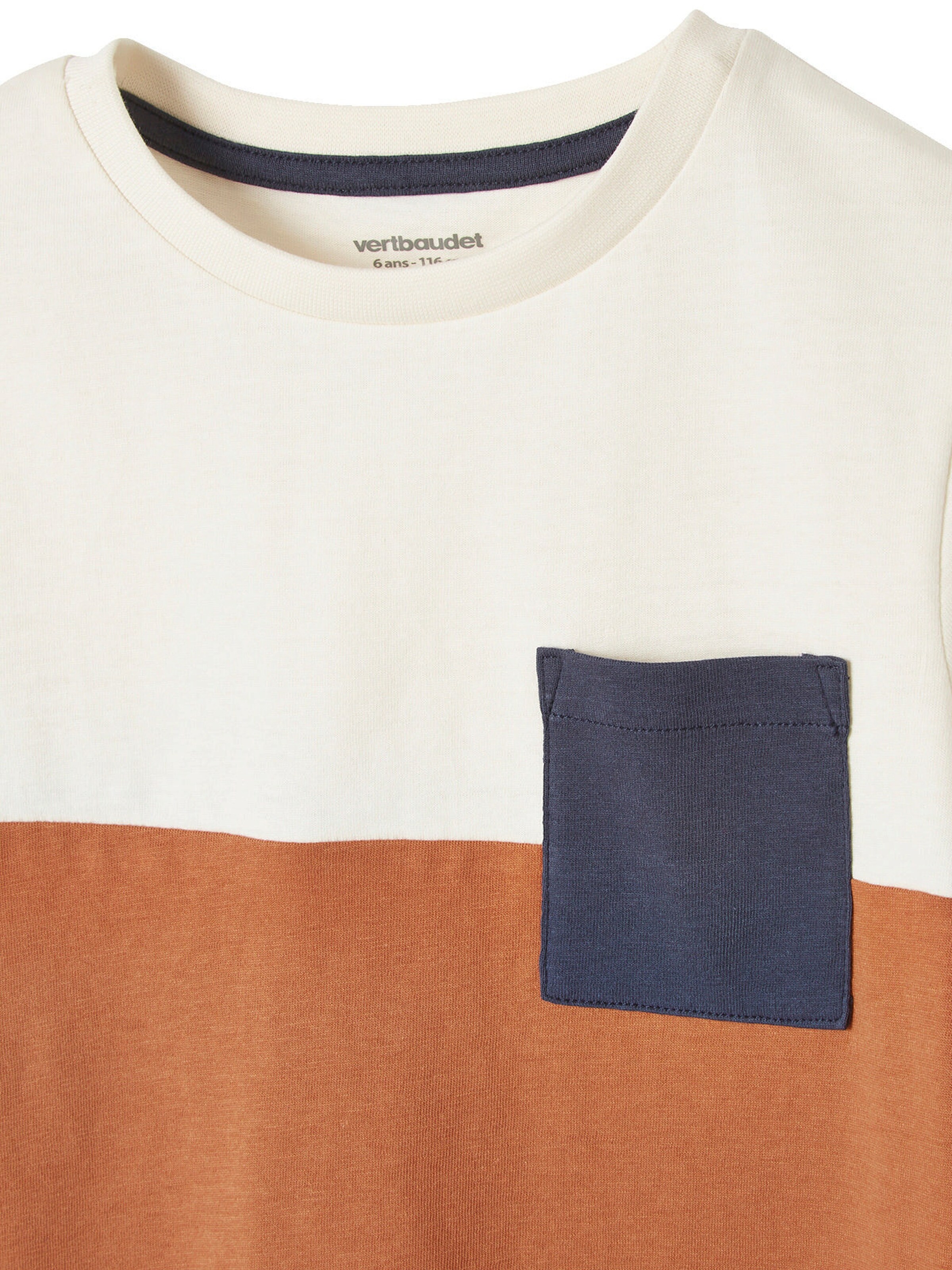 Vertbaudet Jungen T-Shirt, Colorblock orange