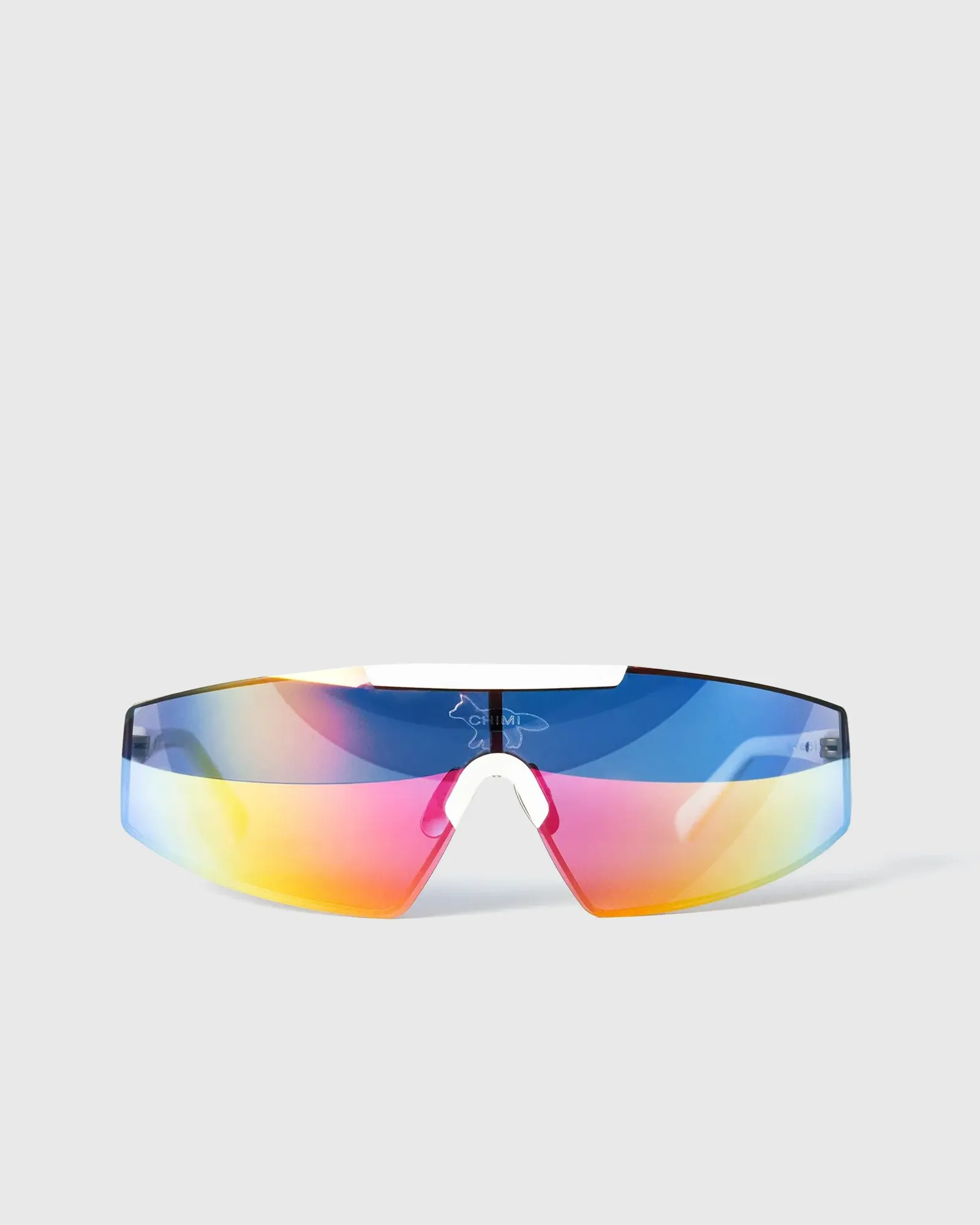 Chimi Eyewear Maison Kitsune x Chimi SHIELD WHITE SUNGLASSES