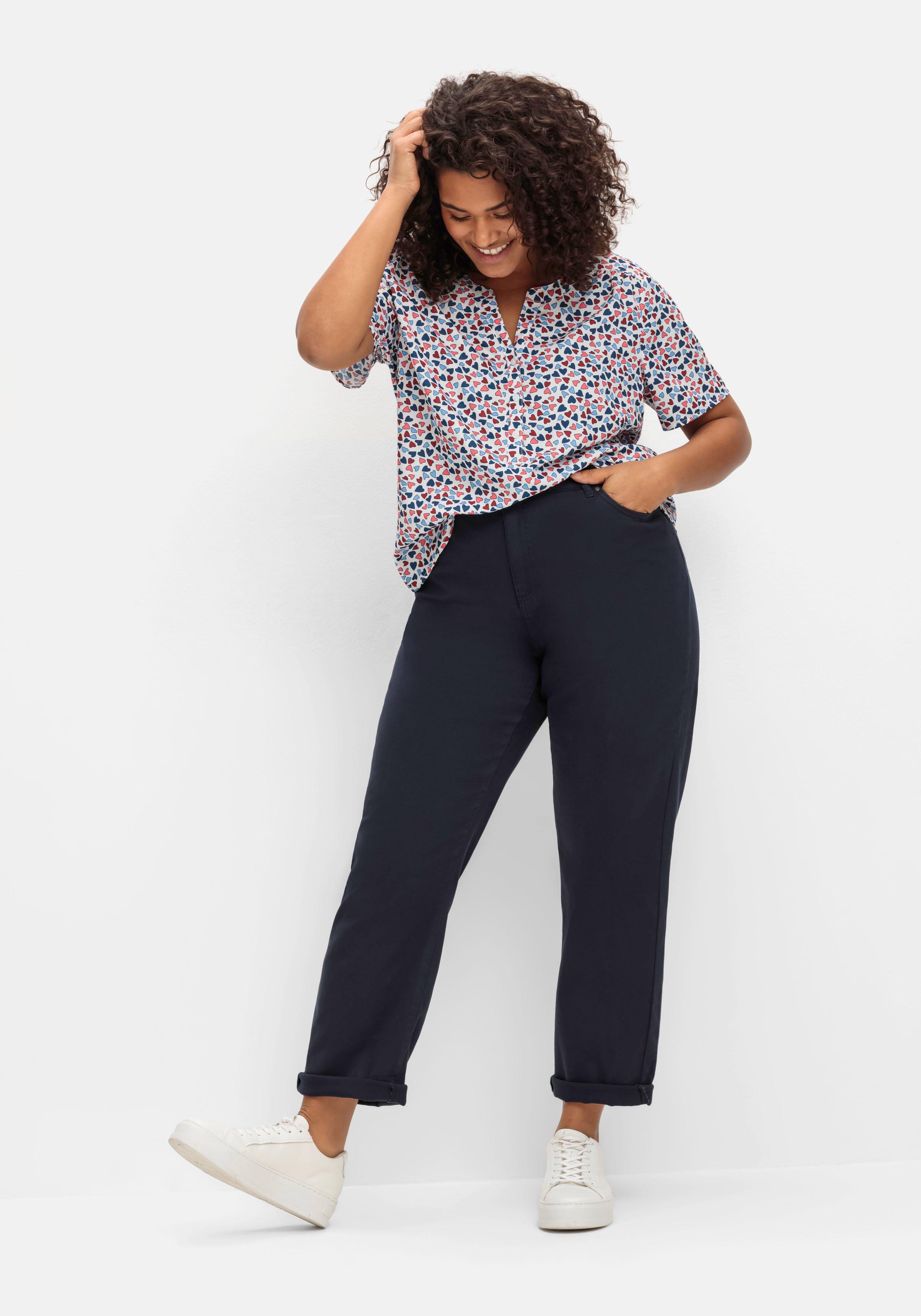 Gerade Jeans in Ankle-Länge, Five-Pocket-Form