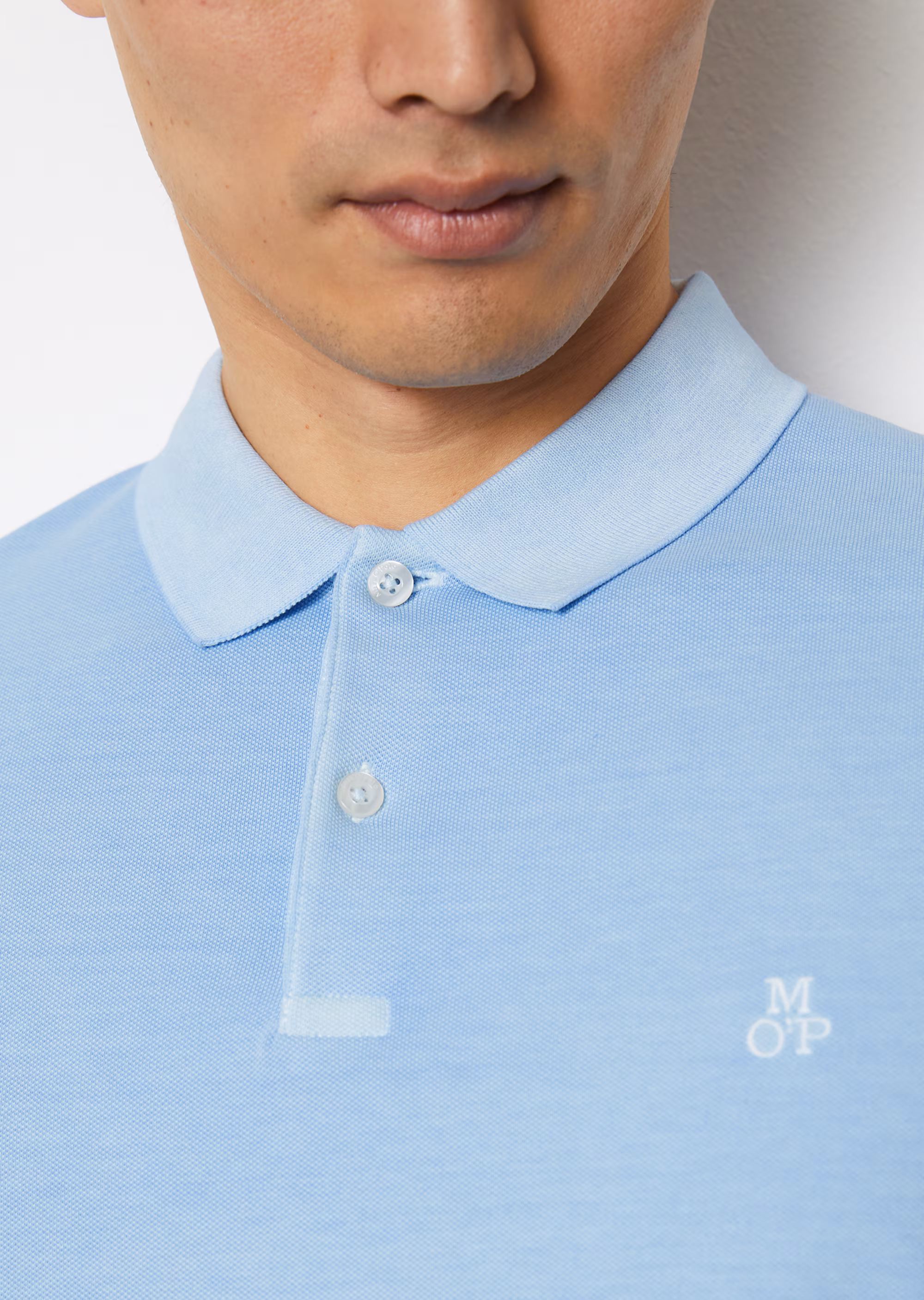 Kurzarm-Poloshirt Piqué shaped aus Organic Cotton-Stretch