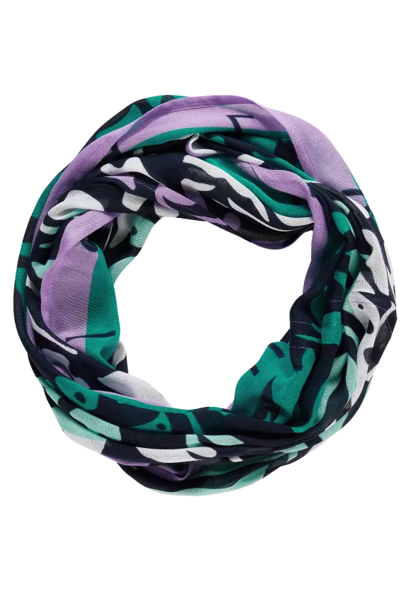 Loop mit Mustermix - intense aqua