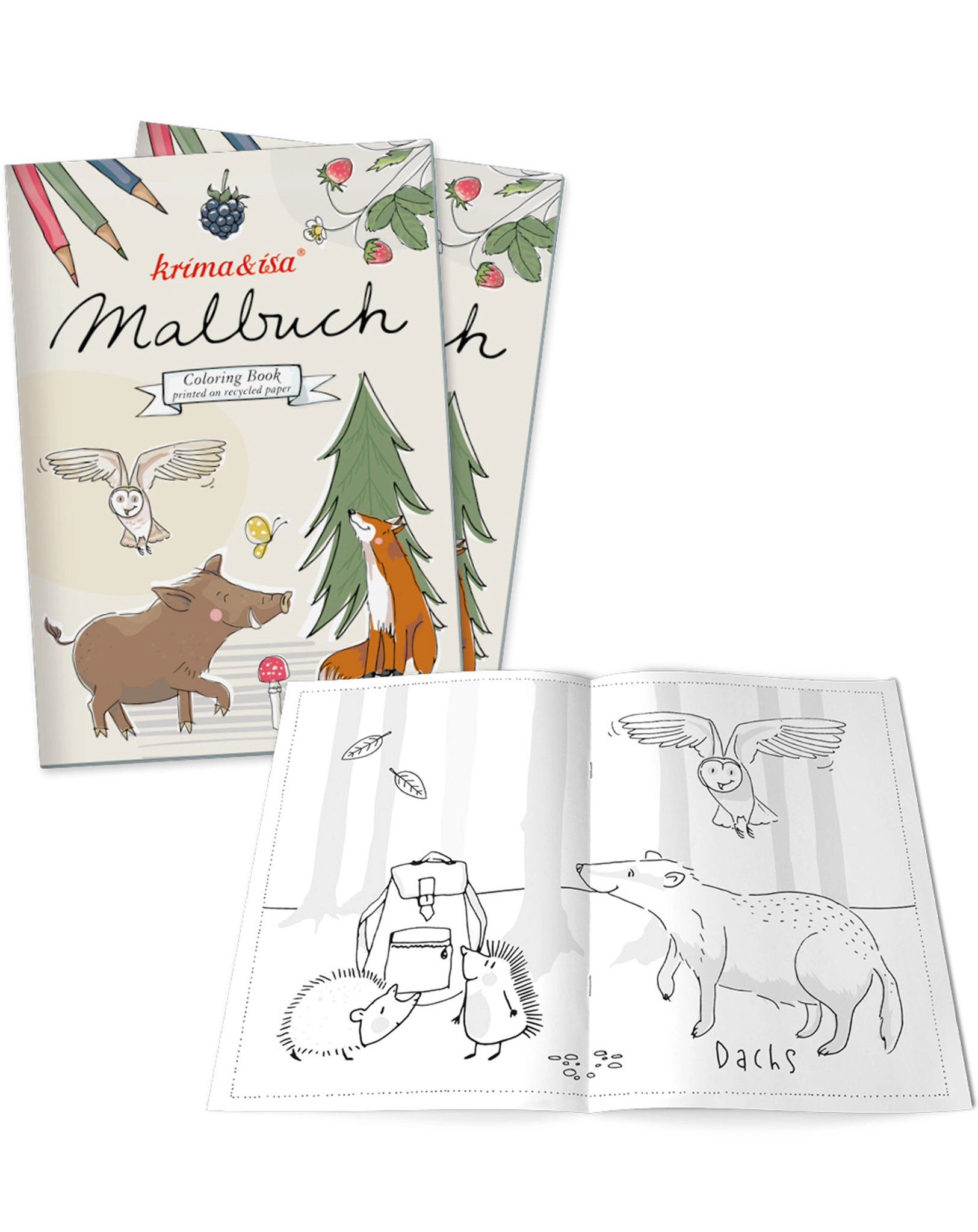 Malbuch WALDTIERE 2er-Set