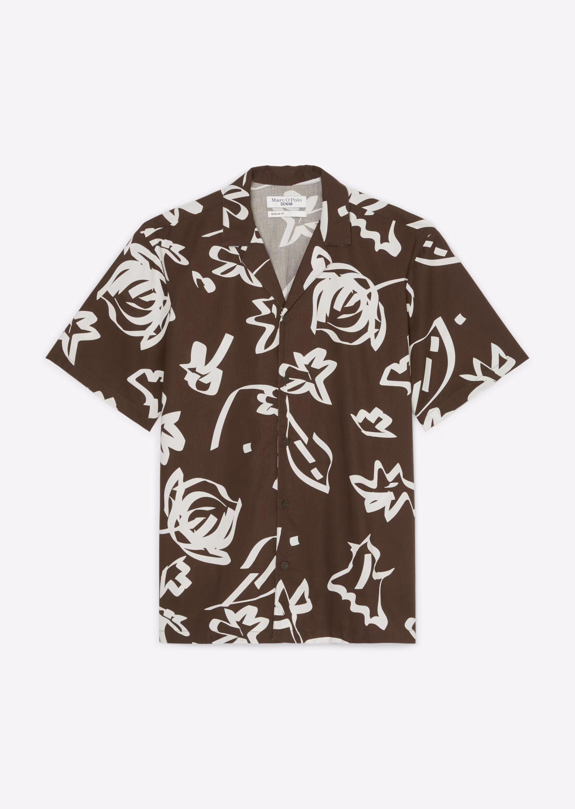 Kurzarm-Hemd regular mit Allover-Print