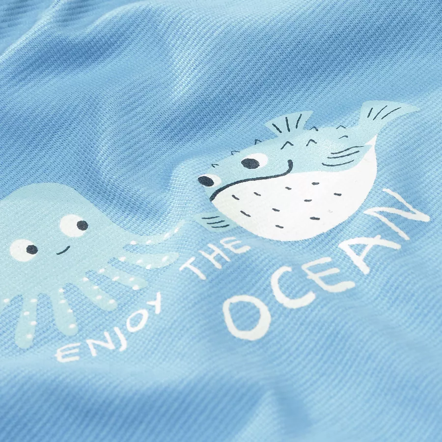 Staccato T-Shirt azure strukturiert