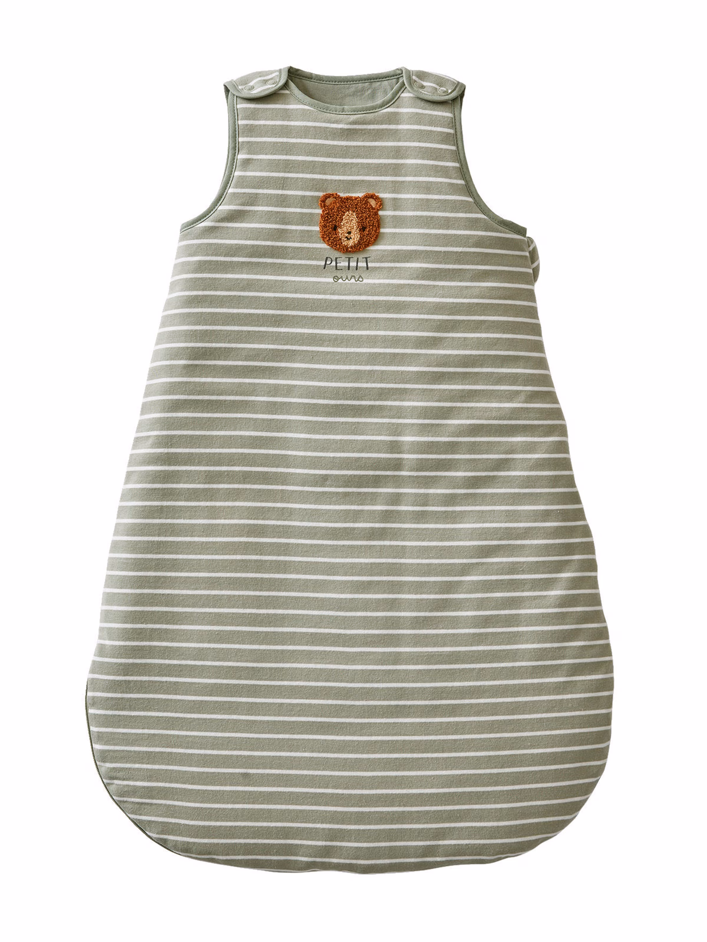 Vertbaudet BABYSCHLAFSACK grün gestreift/grüner wald