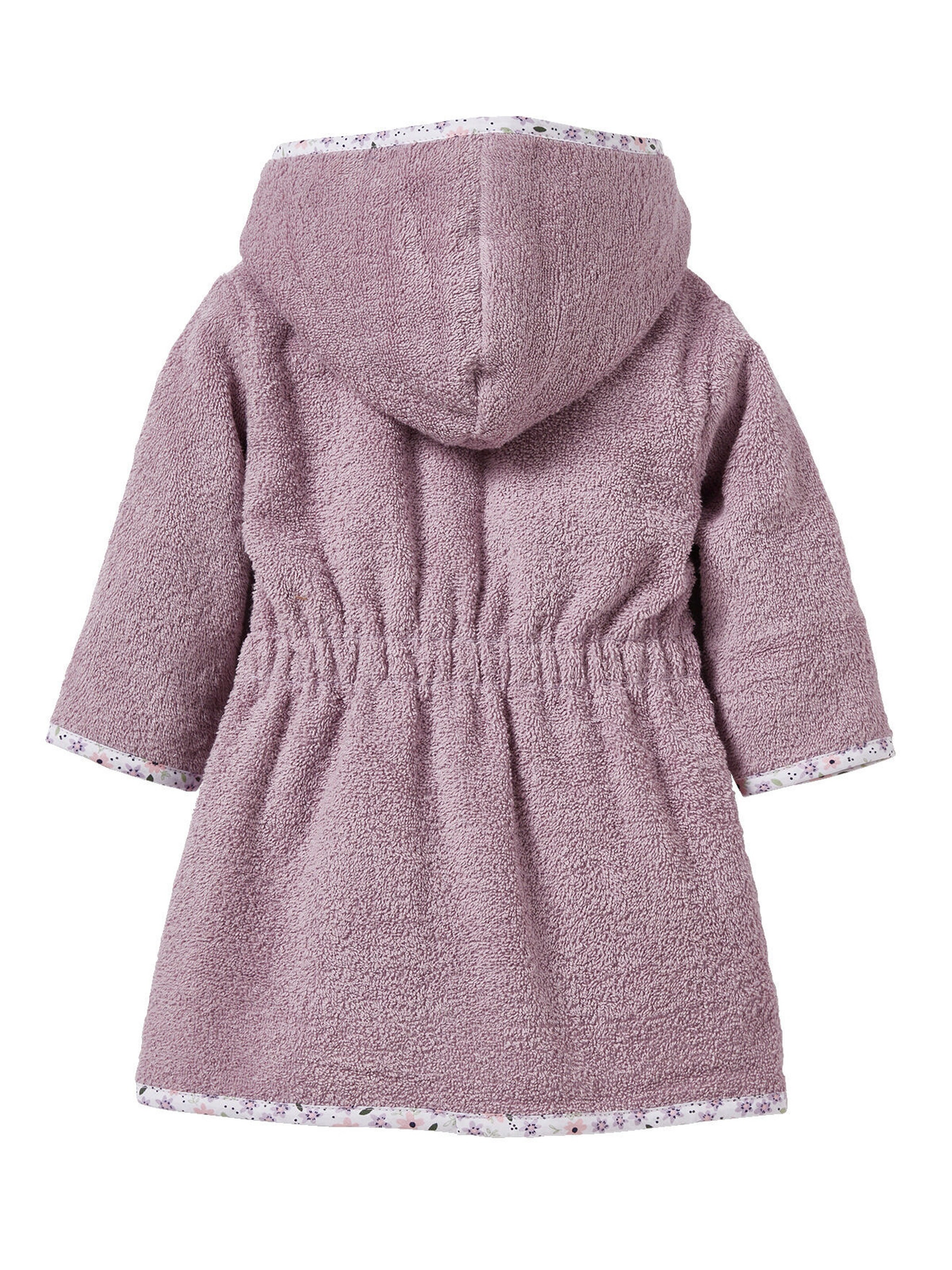 Vertbaudet Mädchen Baby Bademantel BLUMENZAUBER violett