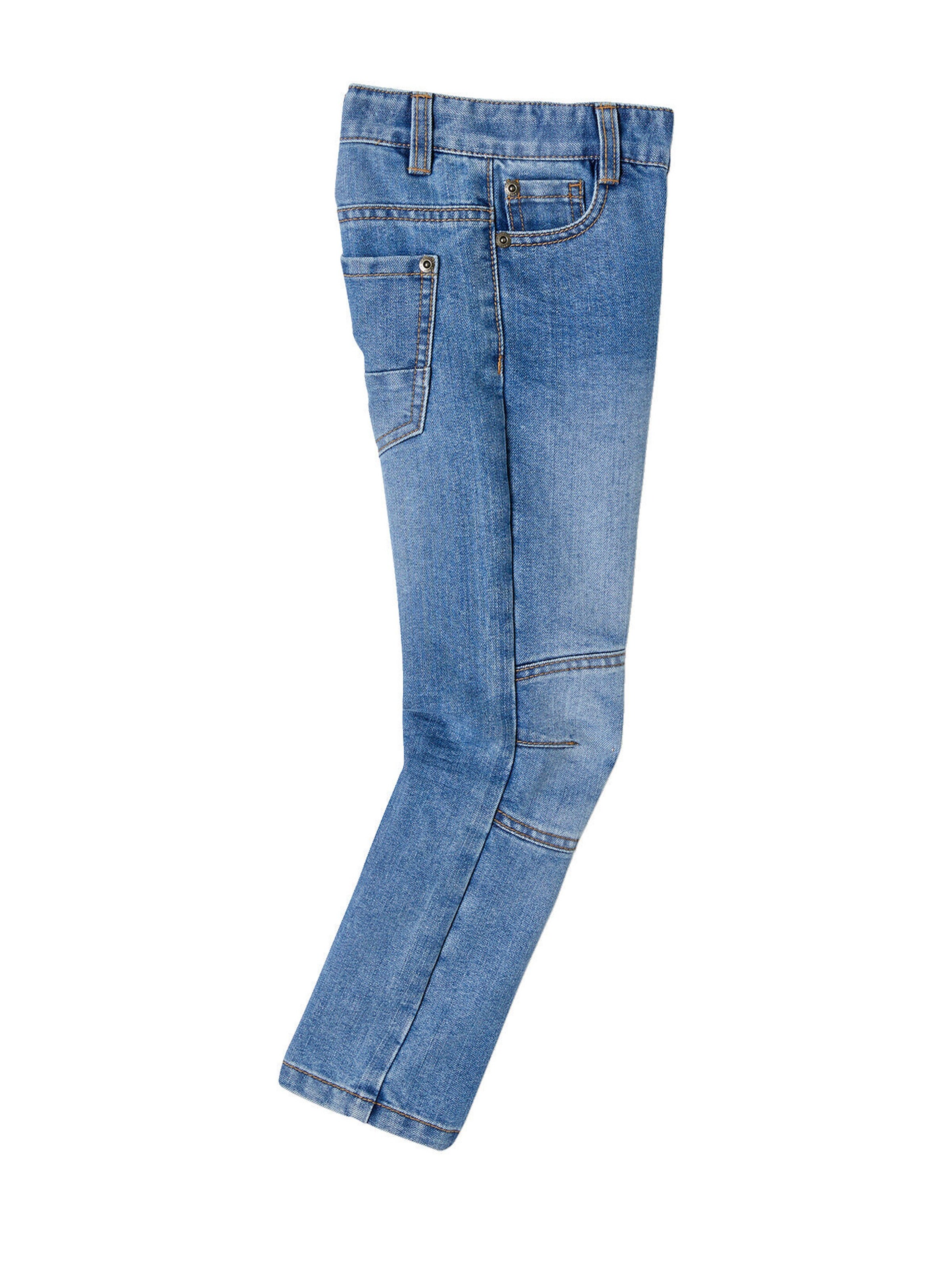 Vertbaudet Die UNVERWÜSTLICHE, robuste Jungen Straight-Jeans WATERLESS, Hüftweite SLIM, Bundweite verstellbar blue stone
