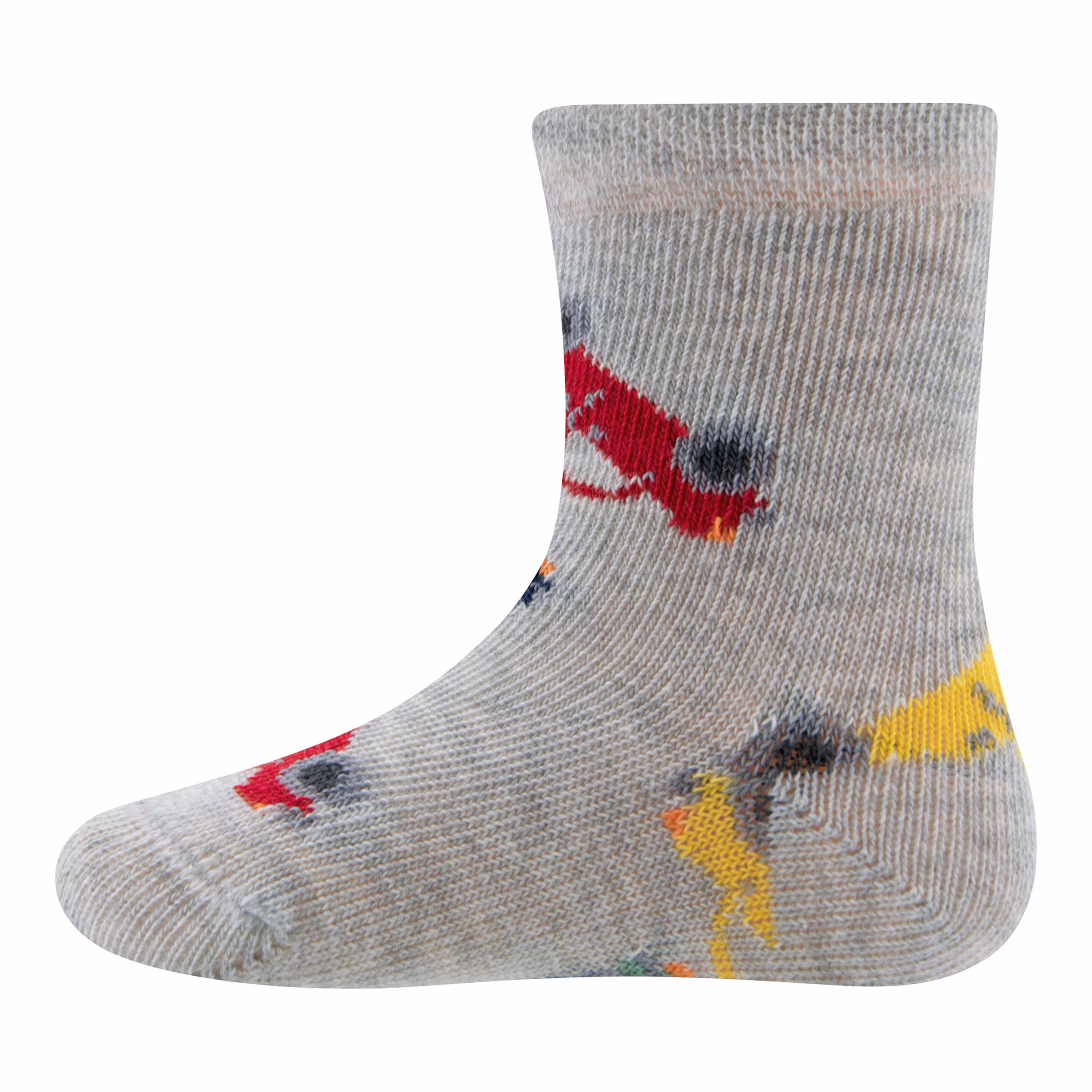 Ewers 2er-Pack Socken Autos Ringel grau/bunt