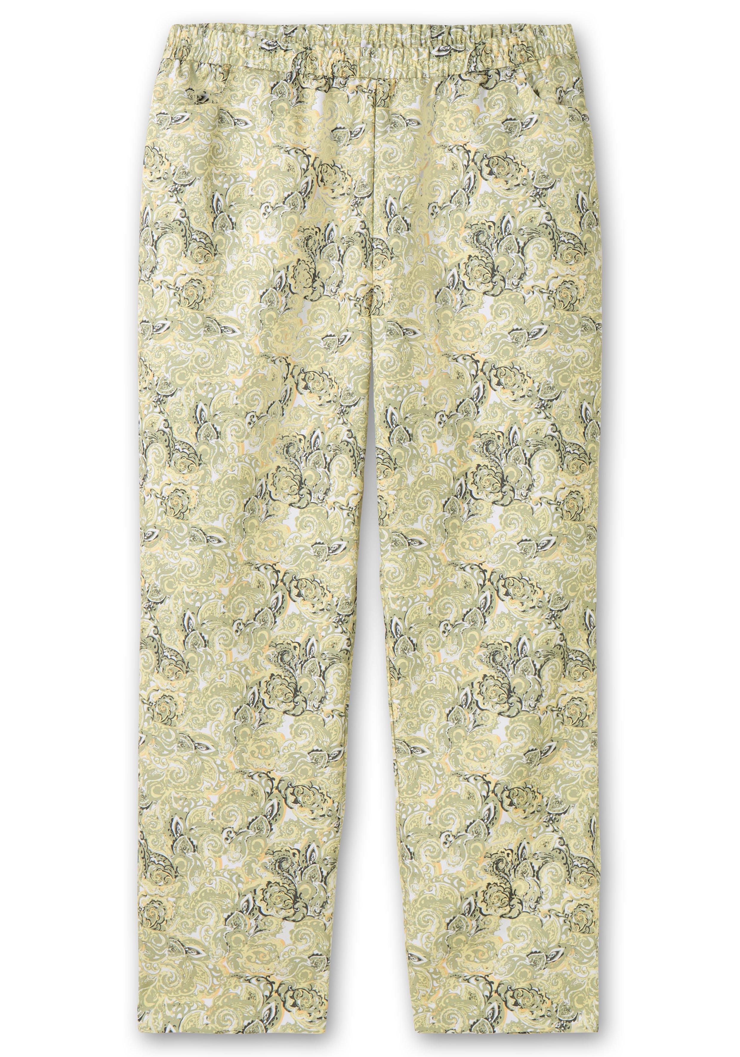 Gerade Schlupfhose mit Paisleymuster