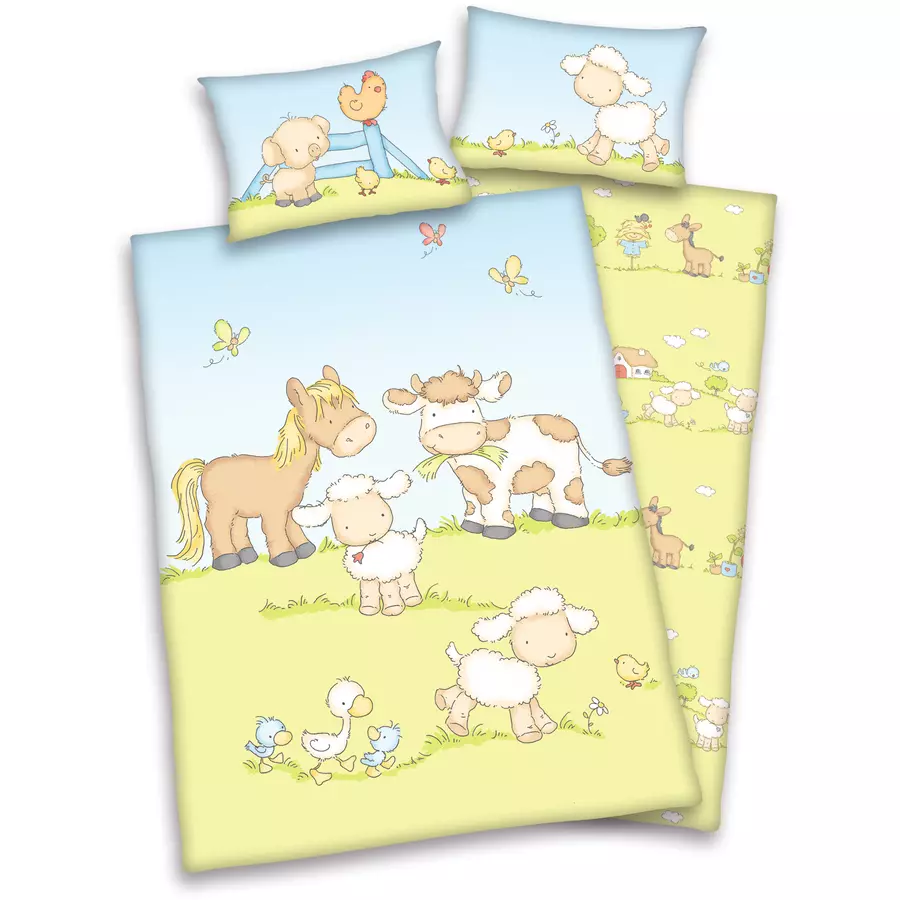 babybest® Bettwäsche Bauernhoftiere 100 x 135 cm