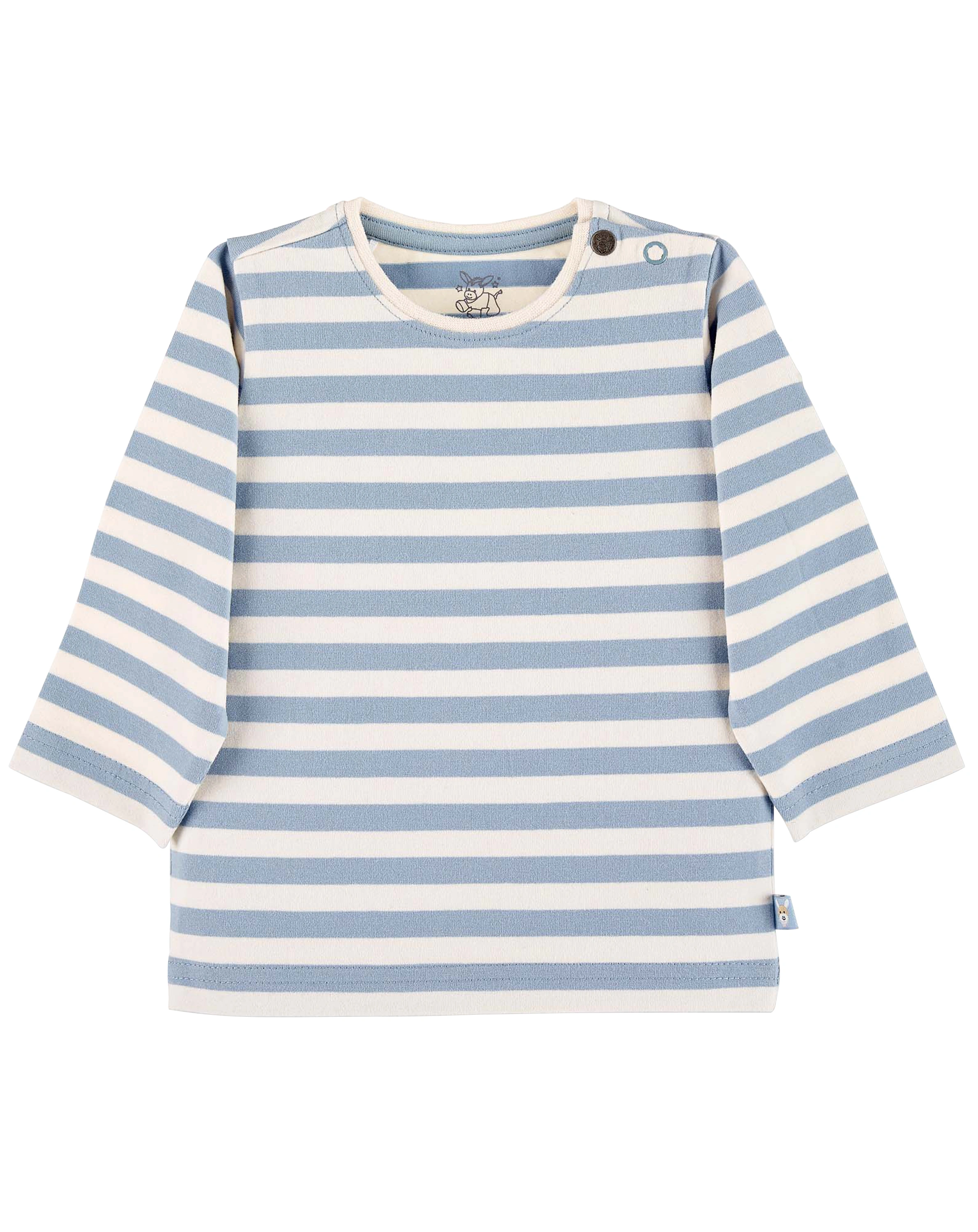 Langarmshirt EMMI gestreift in hellblau/beige
