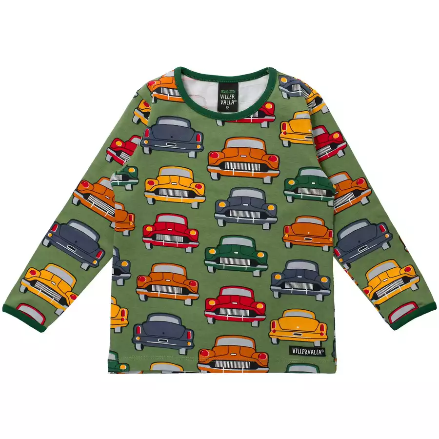 Villervalla Shirt Langarm Cars Grün