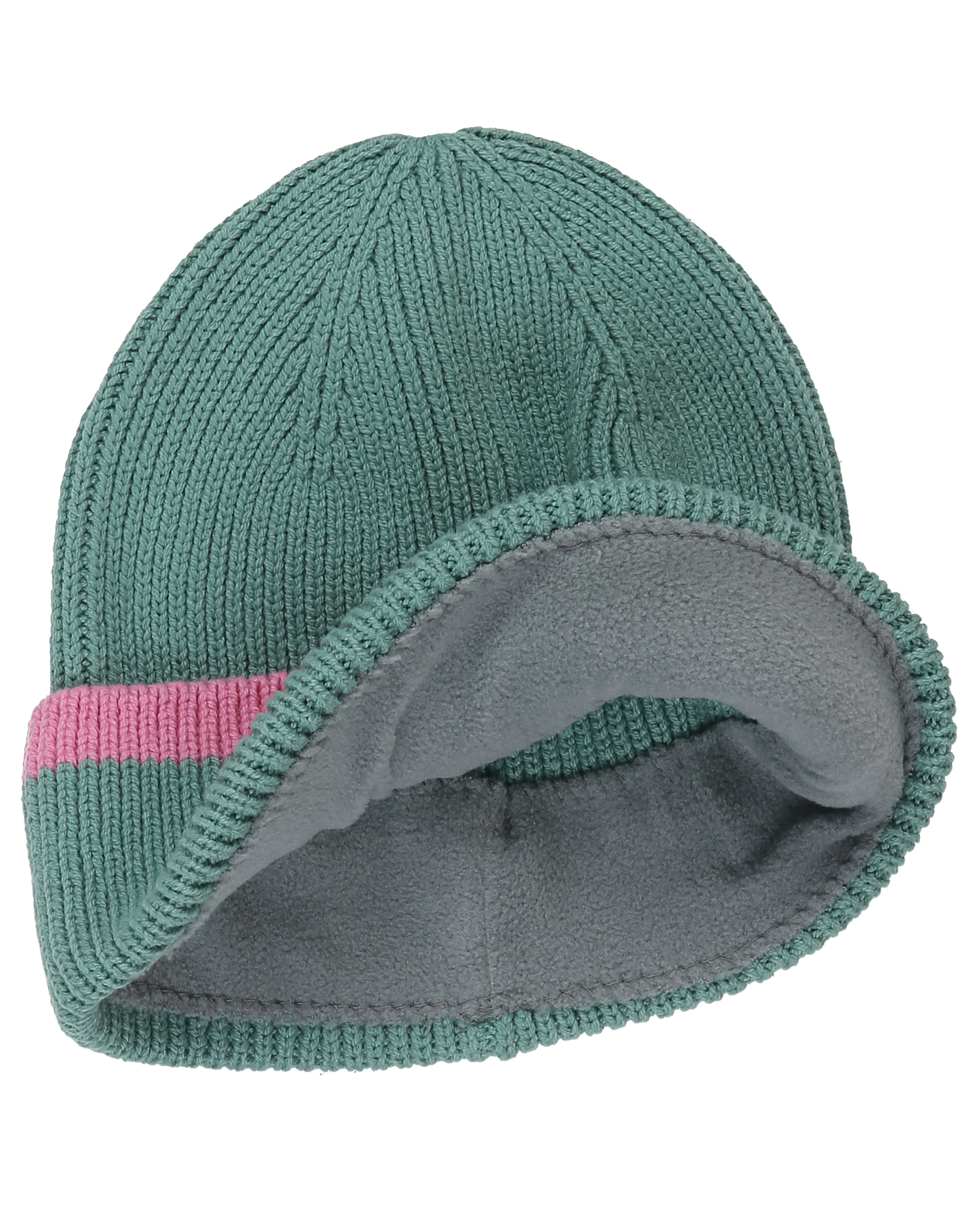 Strickmütze SMILE mit Loopschal in beryll grün