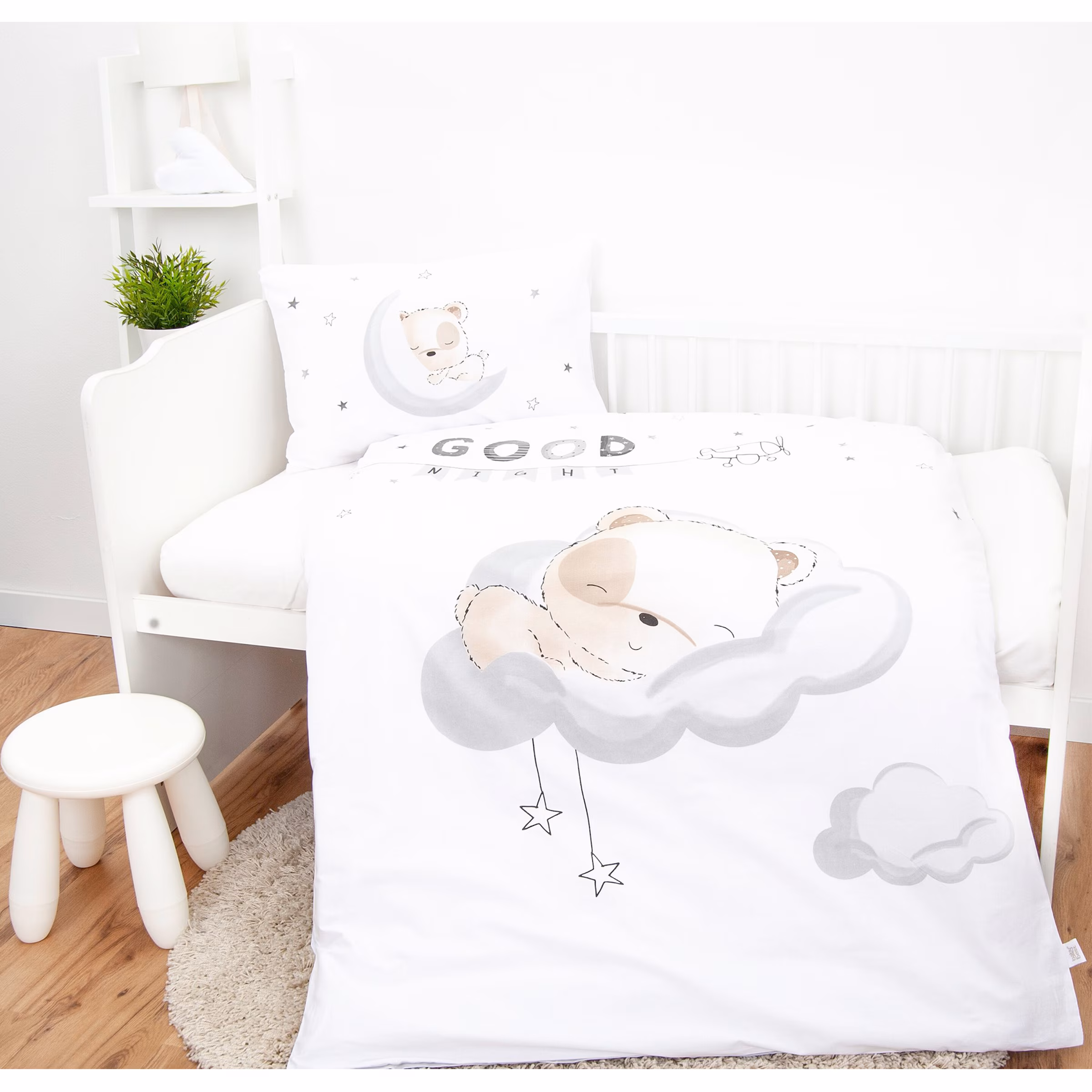 Baby Best Renforcé Wende-Bettwäsche Little Bear 40x60/ 100x135 cm