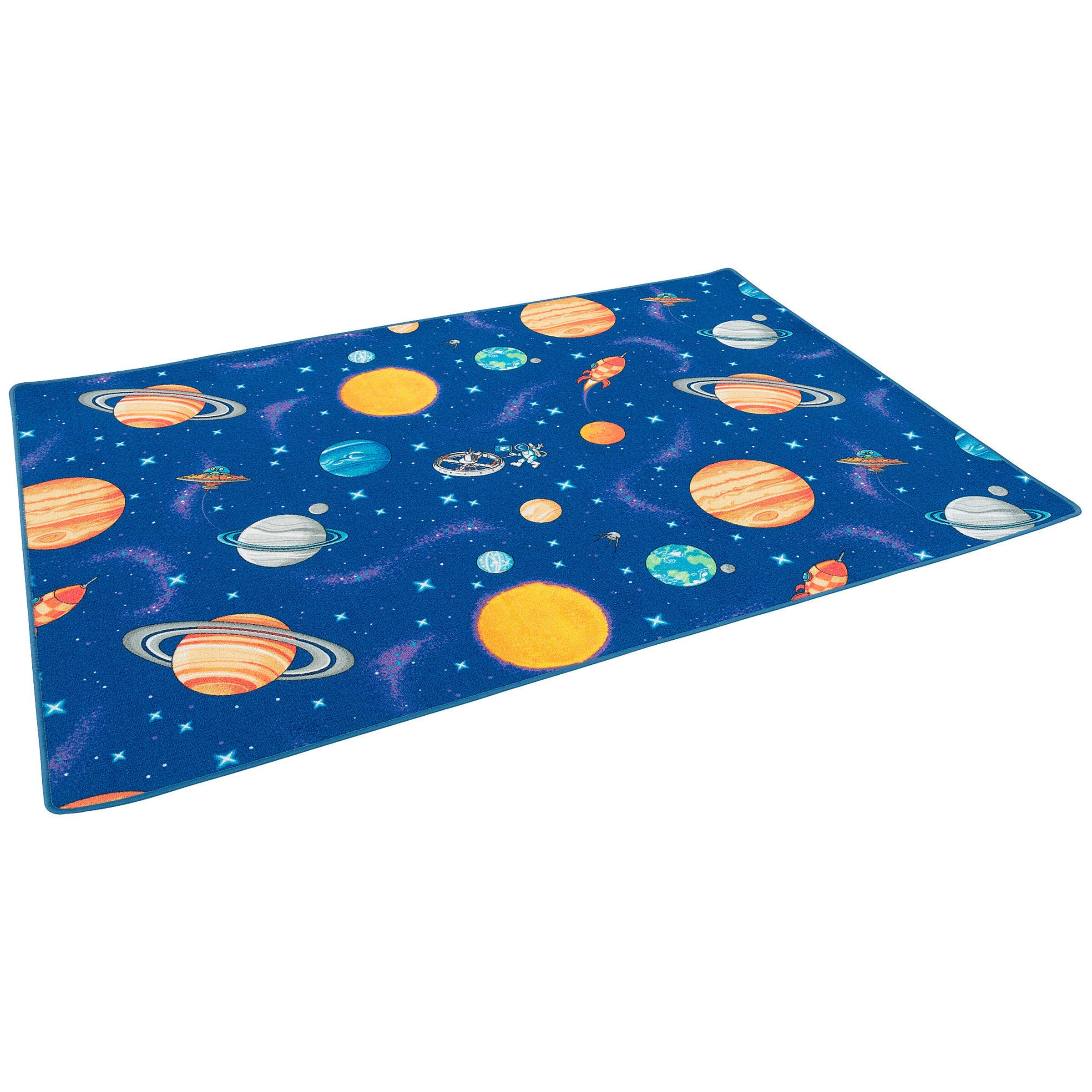 Snapstyle Kinder Spiel Teppich Weltall Blau