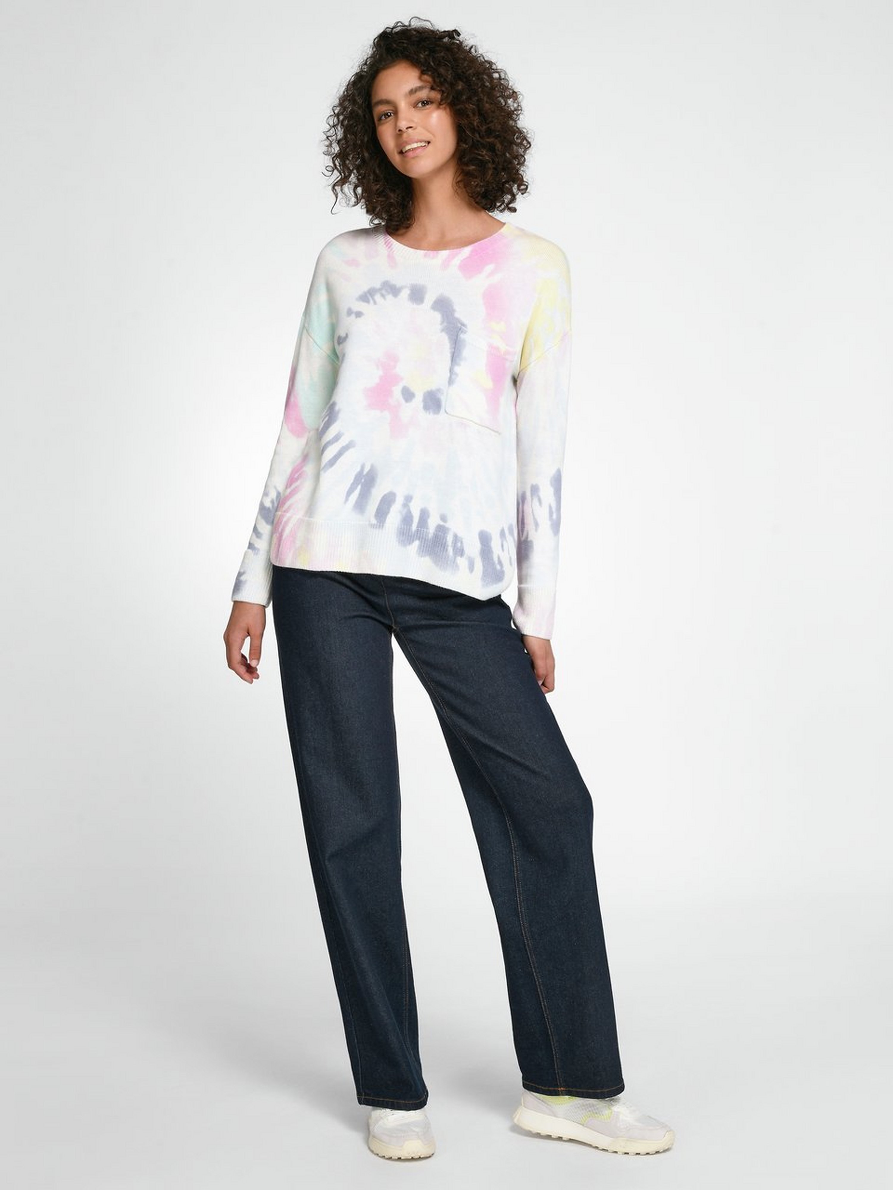 Rundhals-Pullover mit 1/1-Arm