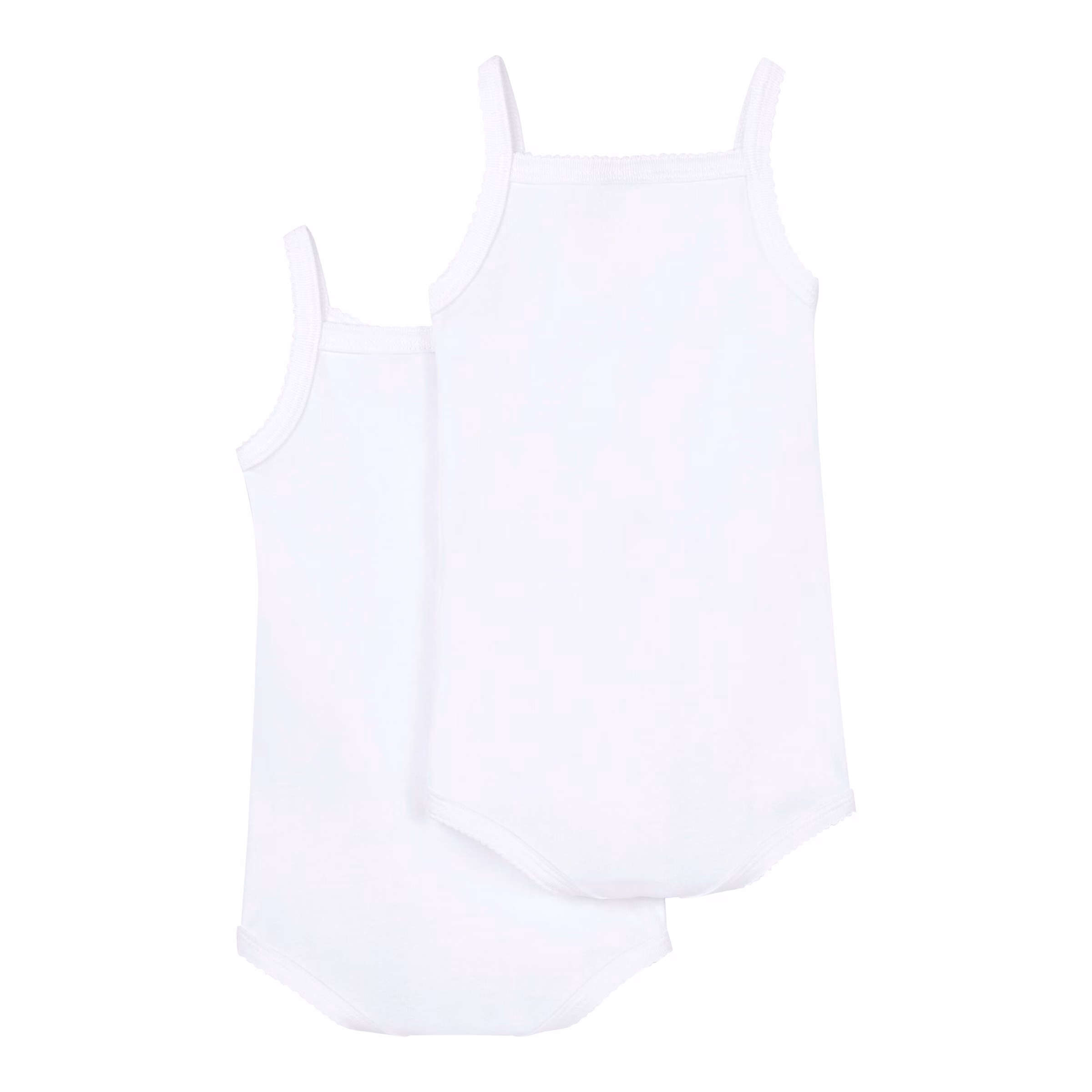 Petit Bateau 2er-Pack Bodys ohne Arm weiß