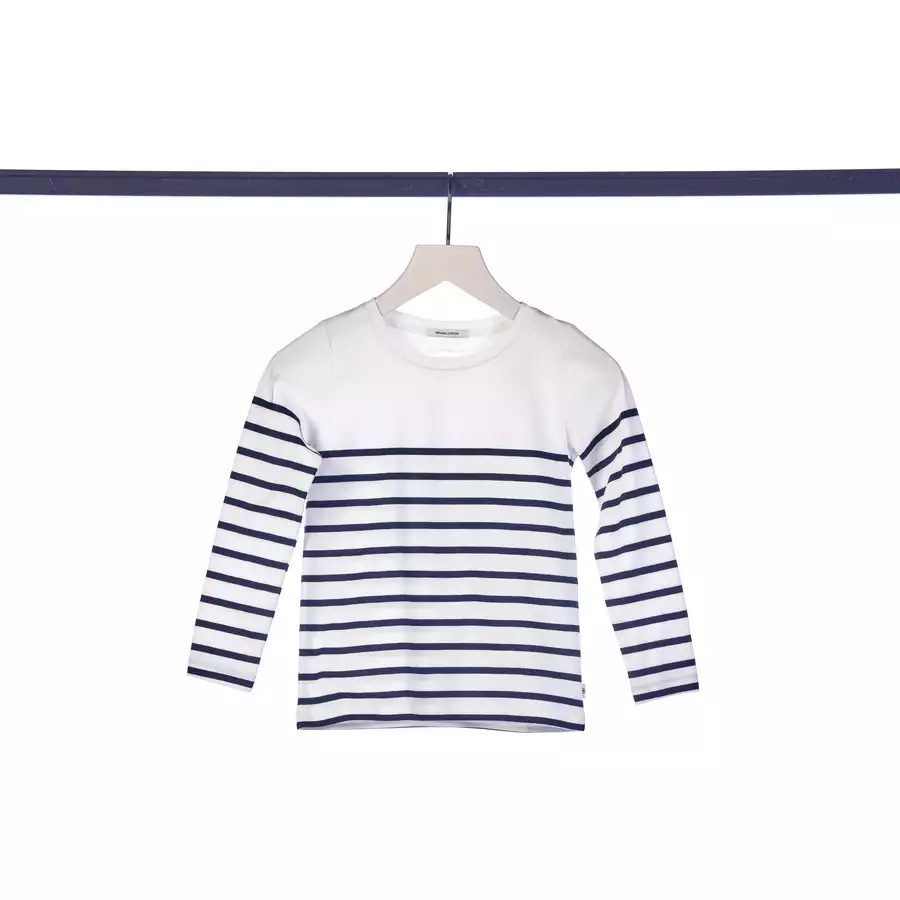 TOM TAILOR Langarmshirt offwhitedark blue stripe