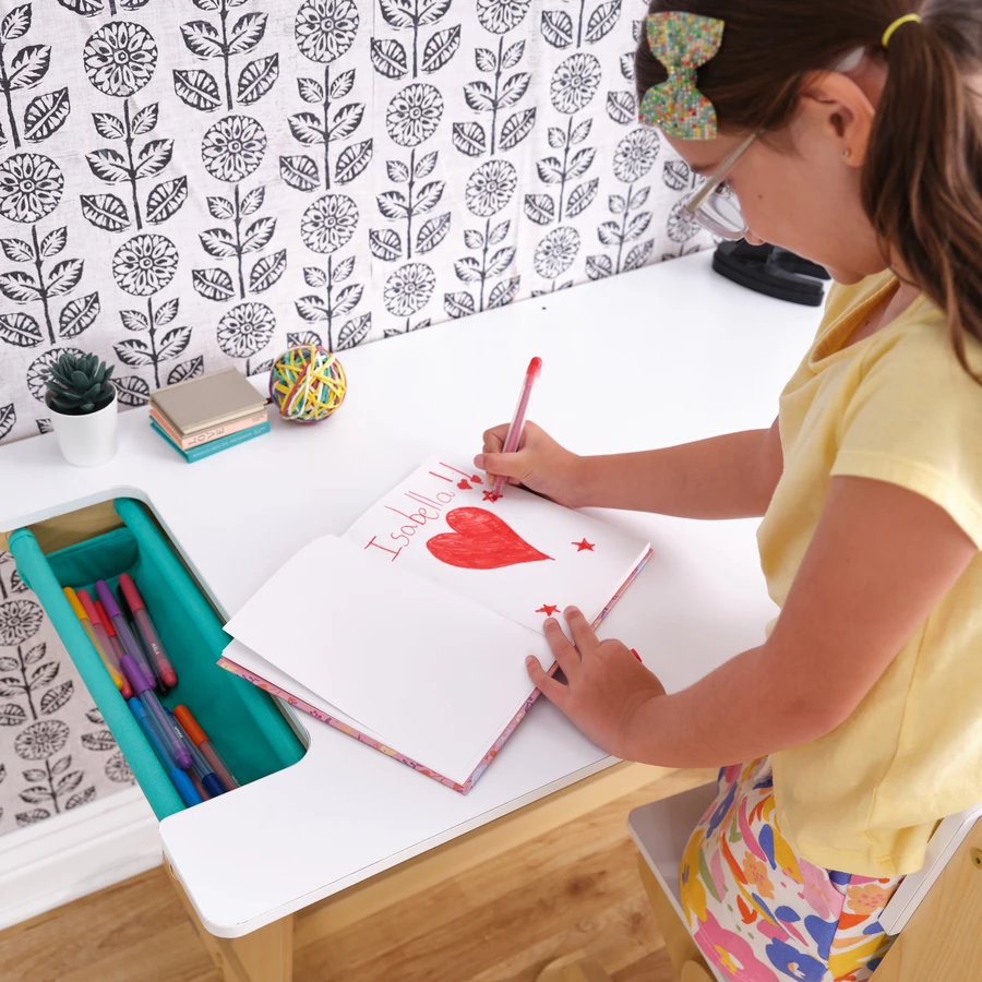 KidKraft® Verstellbarer Schreibtisch mit Stuhl Grow Together™“, naturfarben
