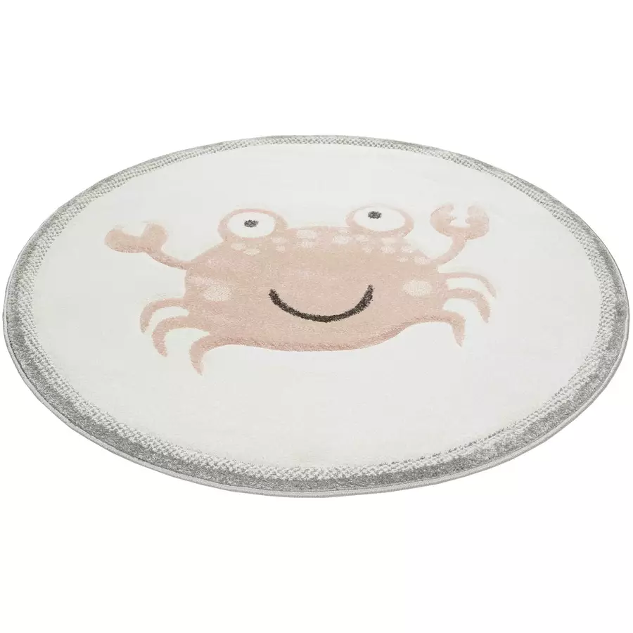 Esprit Kinderteppich Crab creme weiss rosa
