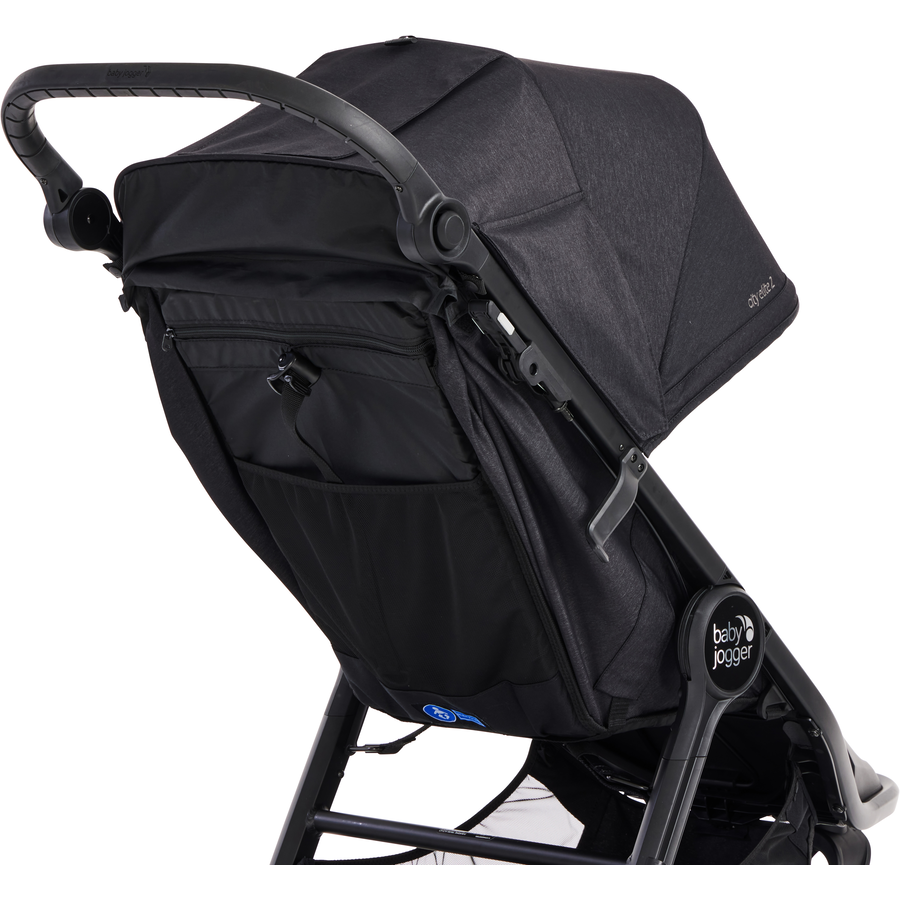 baby jogger Kombi-Kinderwagen City Elite 2 Opulent Black inklusive Babywanne, Sicherheitsbügel und Wetterschutz