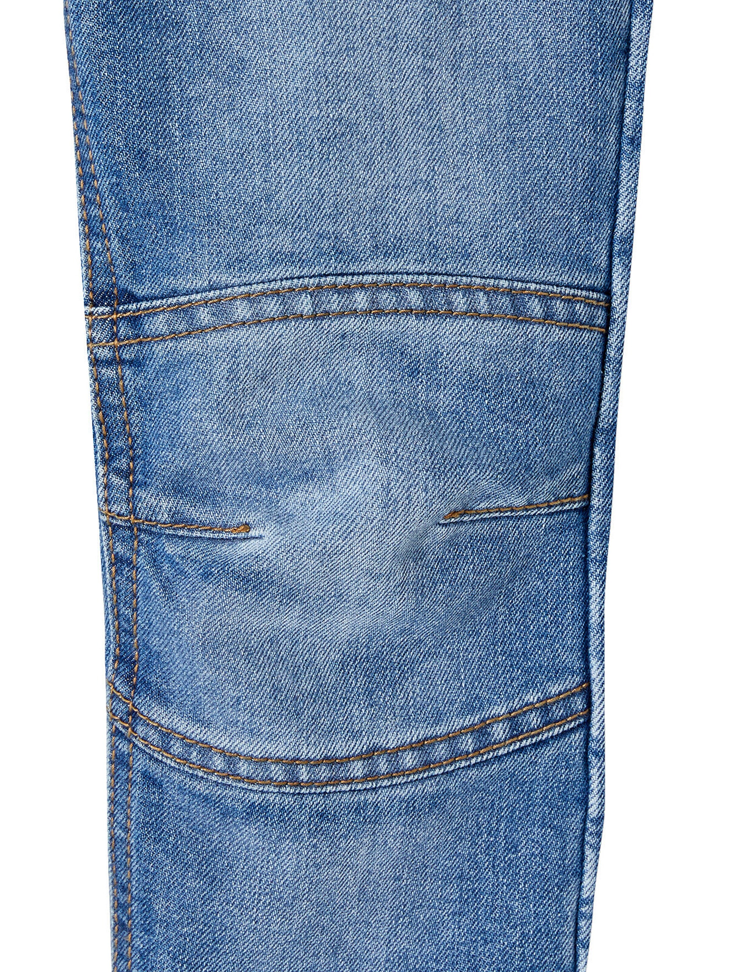 Vertbaudet Die UNVERWÜSTLICHE, robuste Jungen Straight-Jeans WATERLESS, Hüftweite SLIM, Bundweite verstellbar blue stone