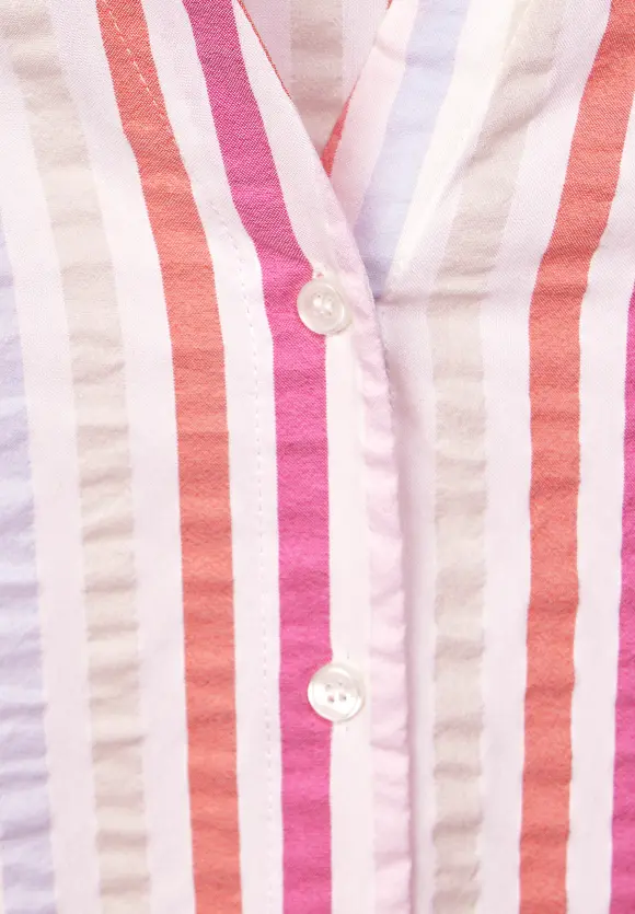 Seersucker Bluse - pink sorbet