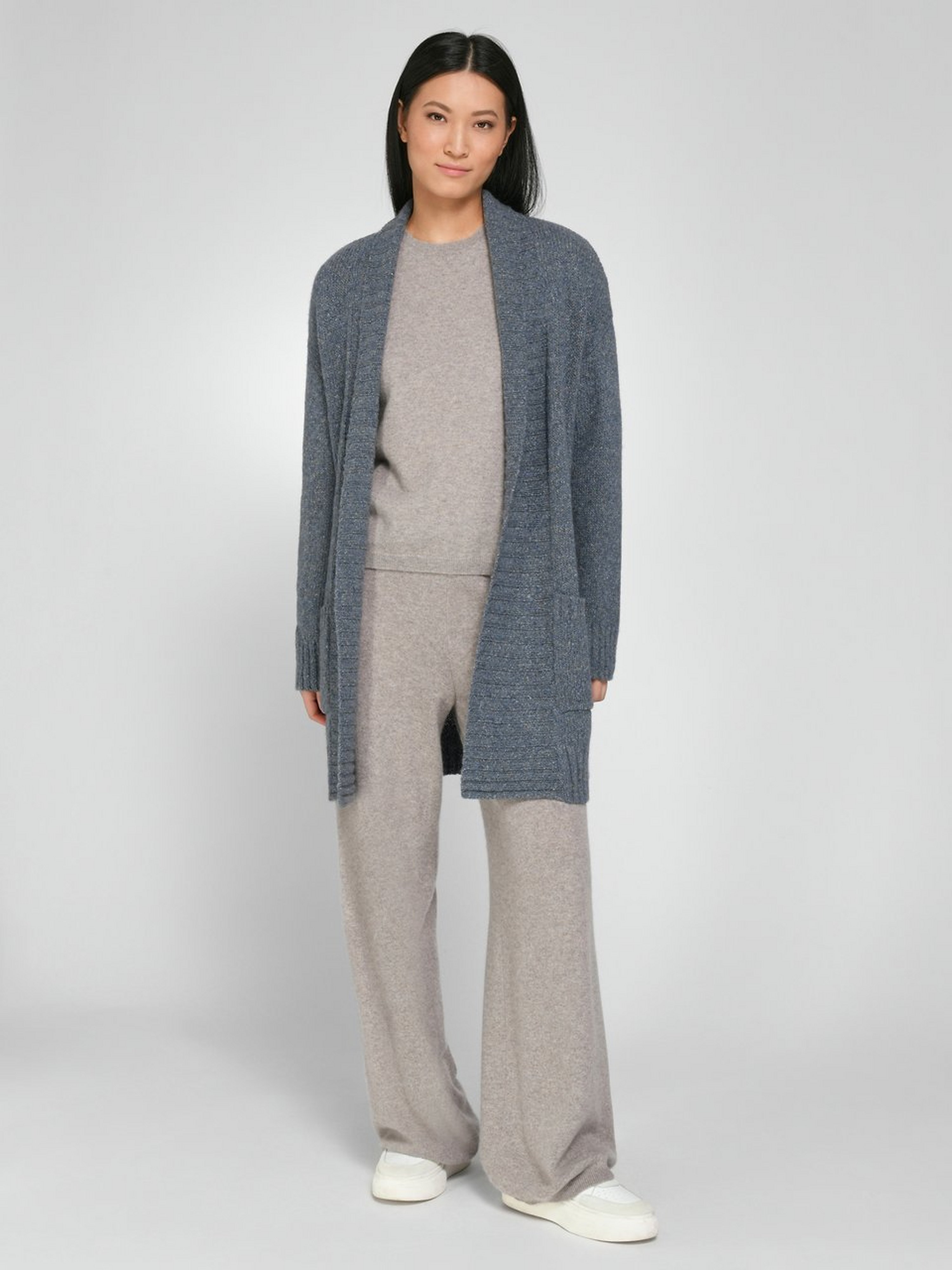 Long-Strickjacke